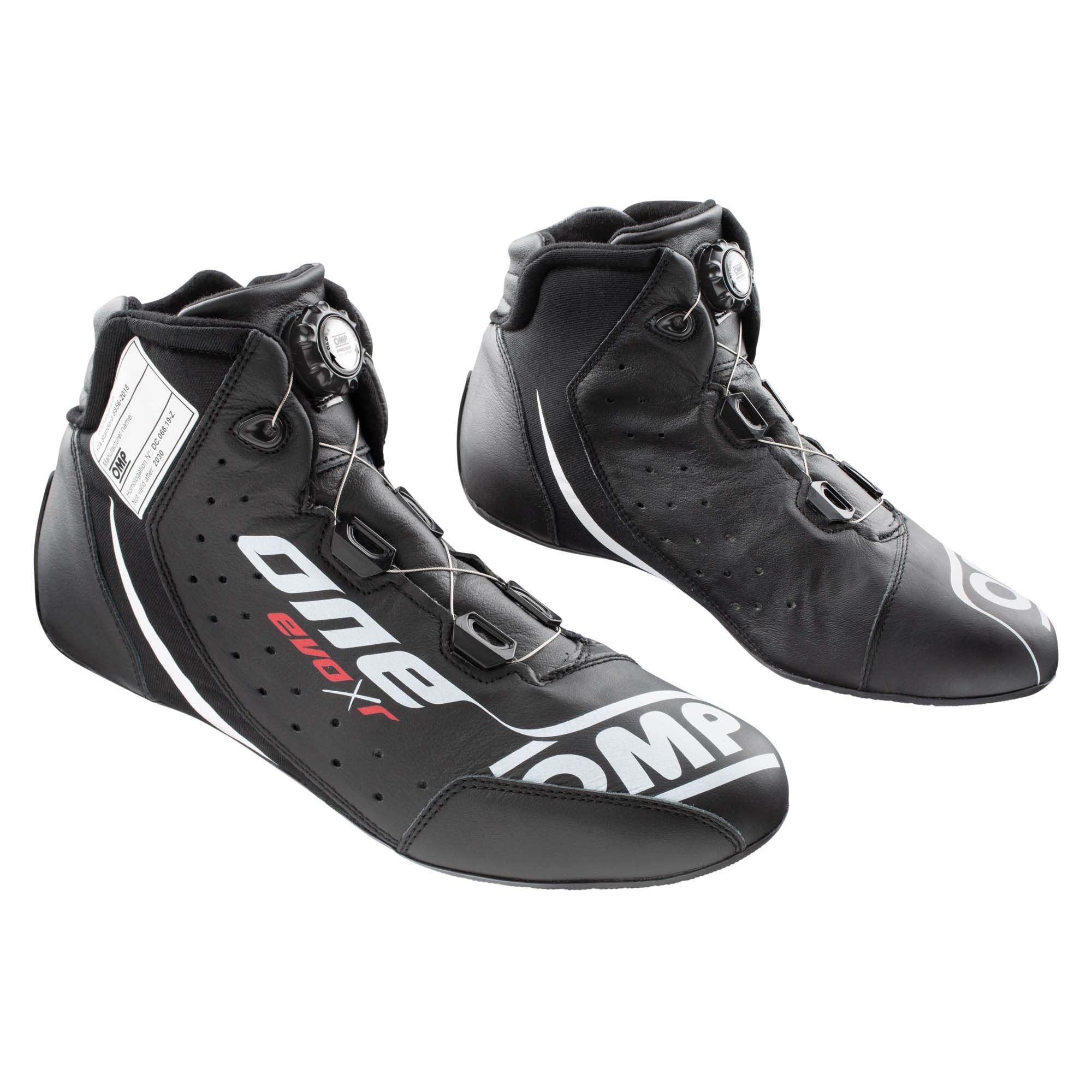 The black OMP One Evo X R Racing Shoes.