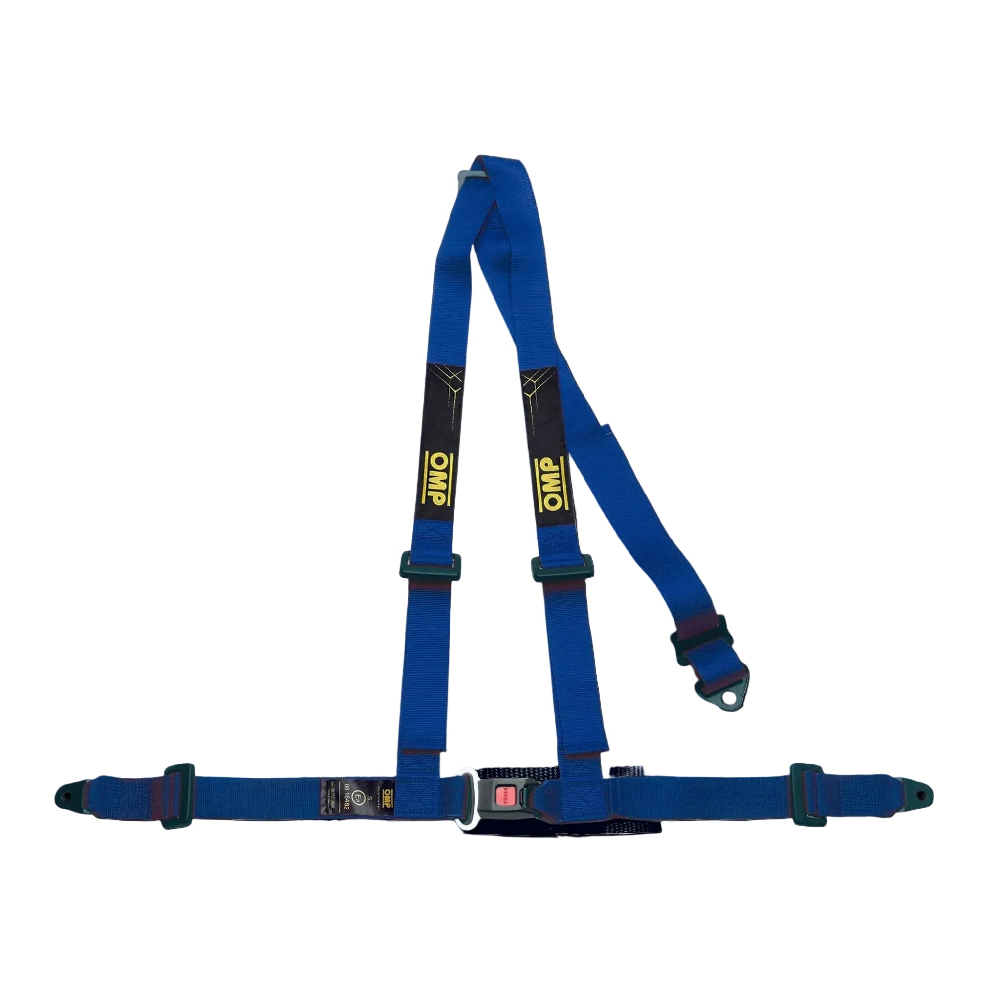 The blue OMP Road 3 ECE 3-Point Street Harness.