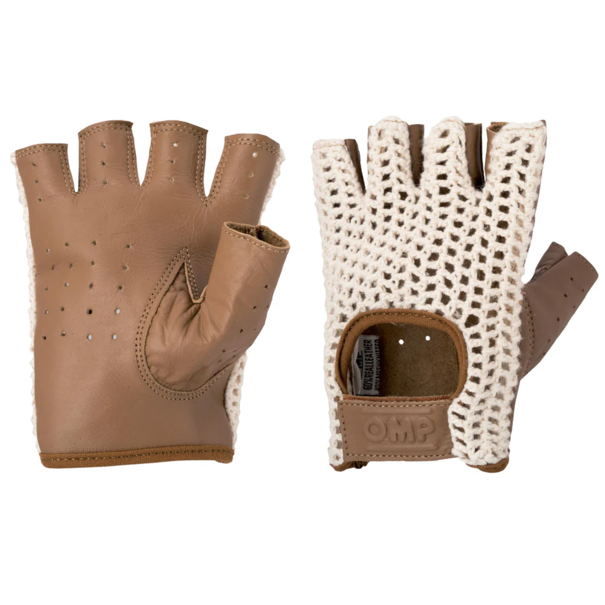 A pair of the brown OMP Tazio Driving Gloves from OMP.