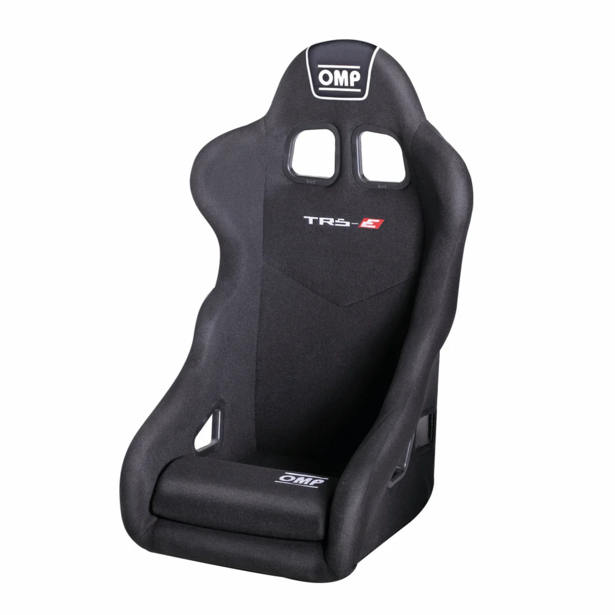 The black OMP TRS-E Racing Seat.