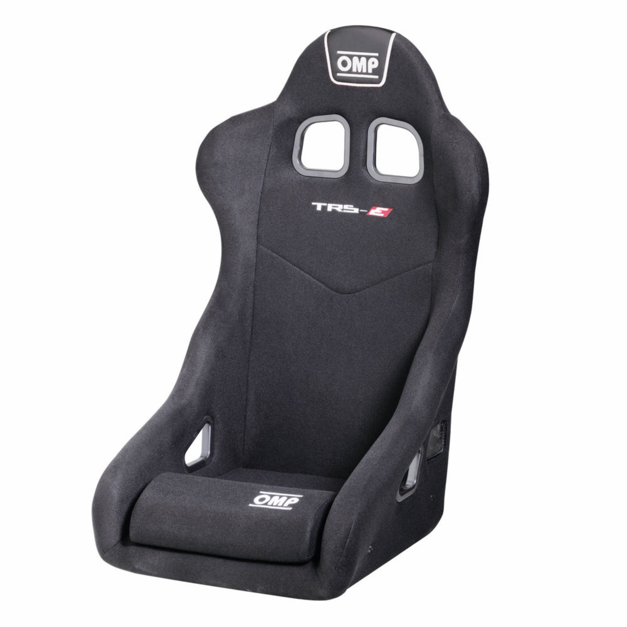 The black OMP TRS-E XL Racing Seat.