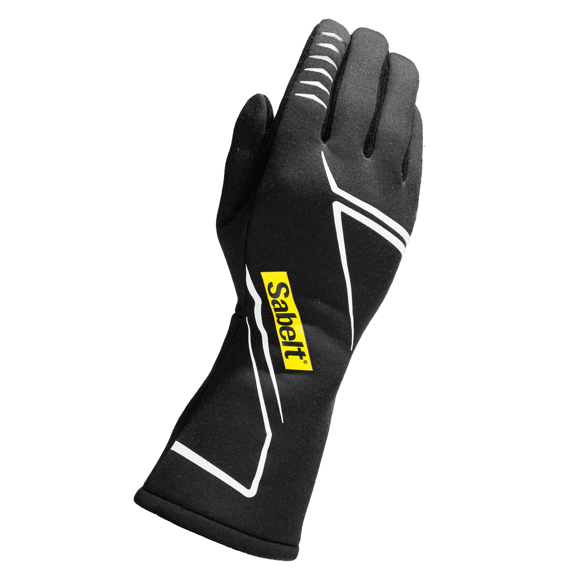 A single black Sabelt Challenge Evo TG-2.2 Fire-Resistant Racing Glove.