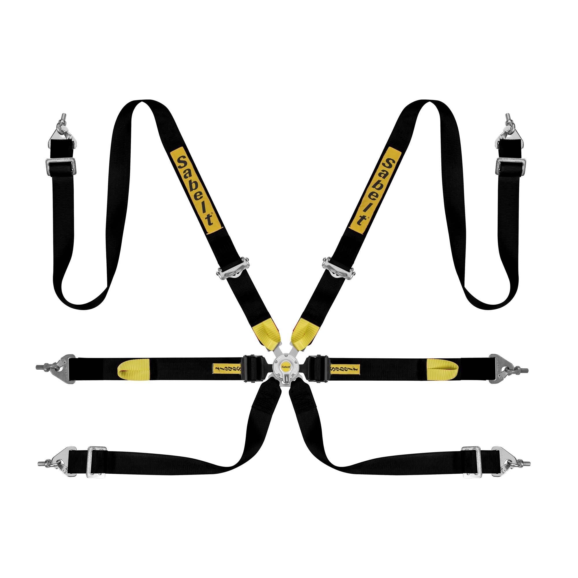 The black Sabelt Enduro Silver 2" Racing Harness.