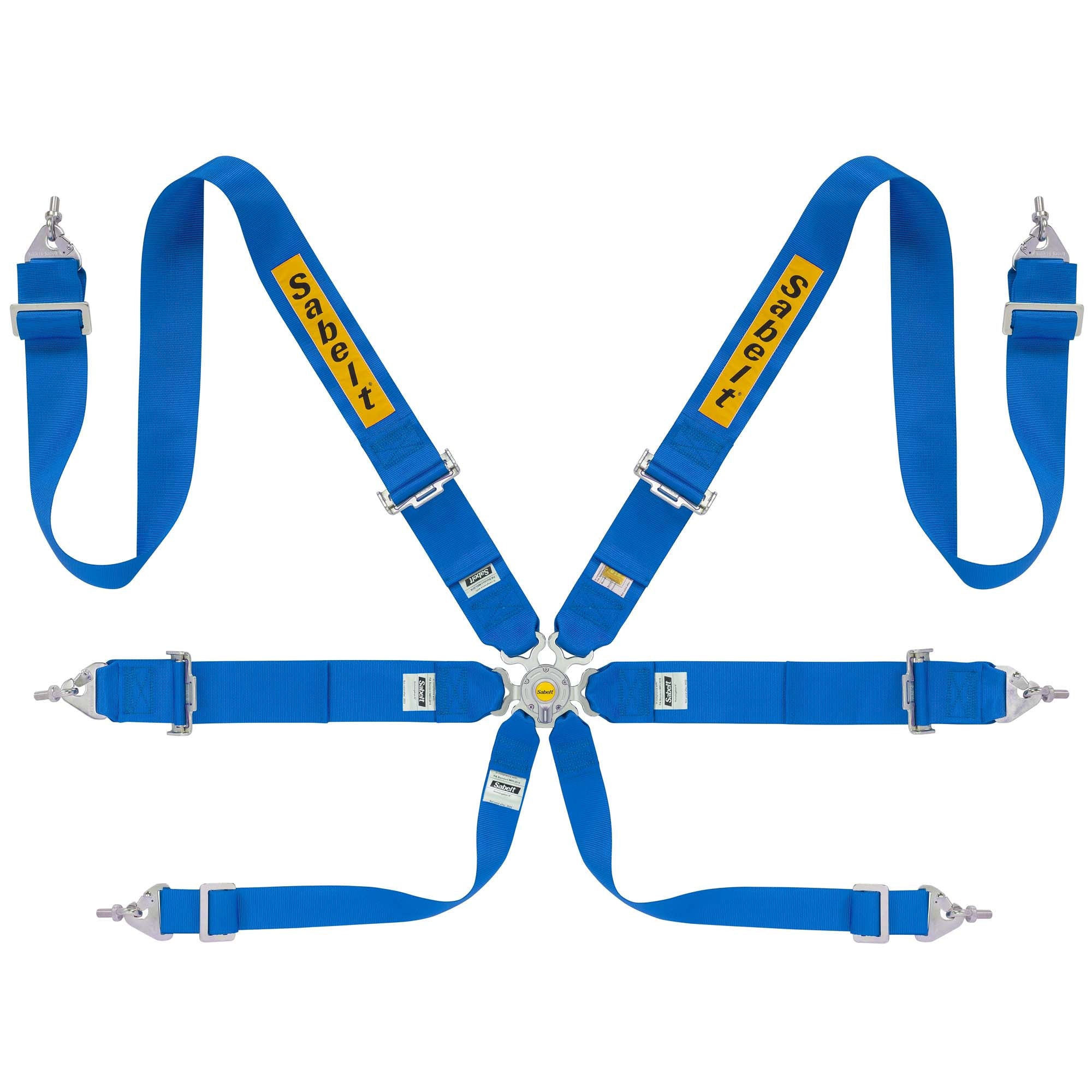 The blue Sabelt GT/Rally Steel 3" FIA Racing Harness.