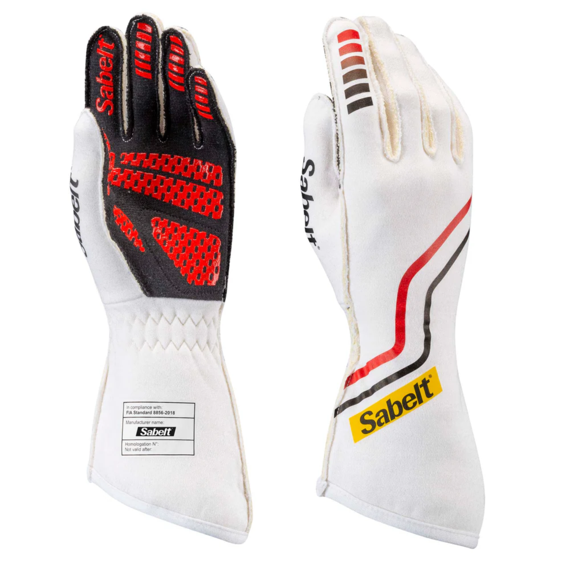 The white Sabelt Hero Superlight TG-10 Racing Gloves from Sabelt.
