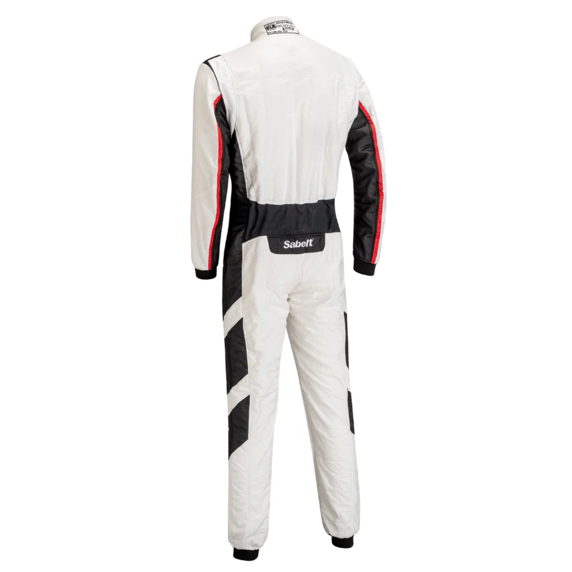 The back of the white Sabelt Universe TS-8 Racing Suit from Sabelt.