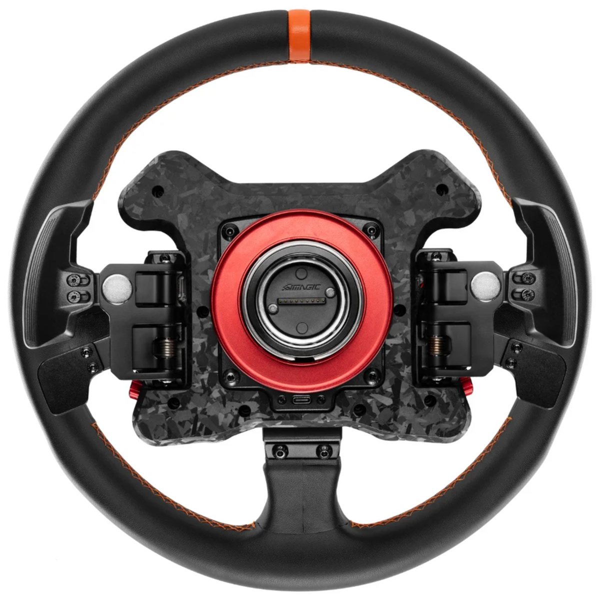 The back of the Simagic Neo X 330T Rally Steering Wheel.
