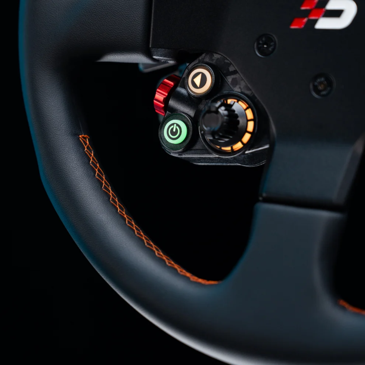 The buttons of the Simagic Neo X 330T Rally Steering Wheel shown close up.