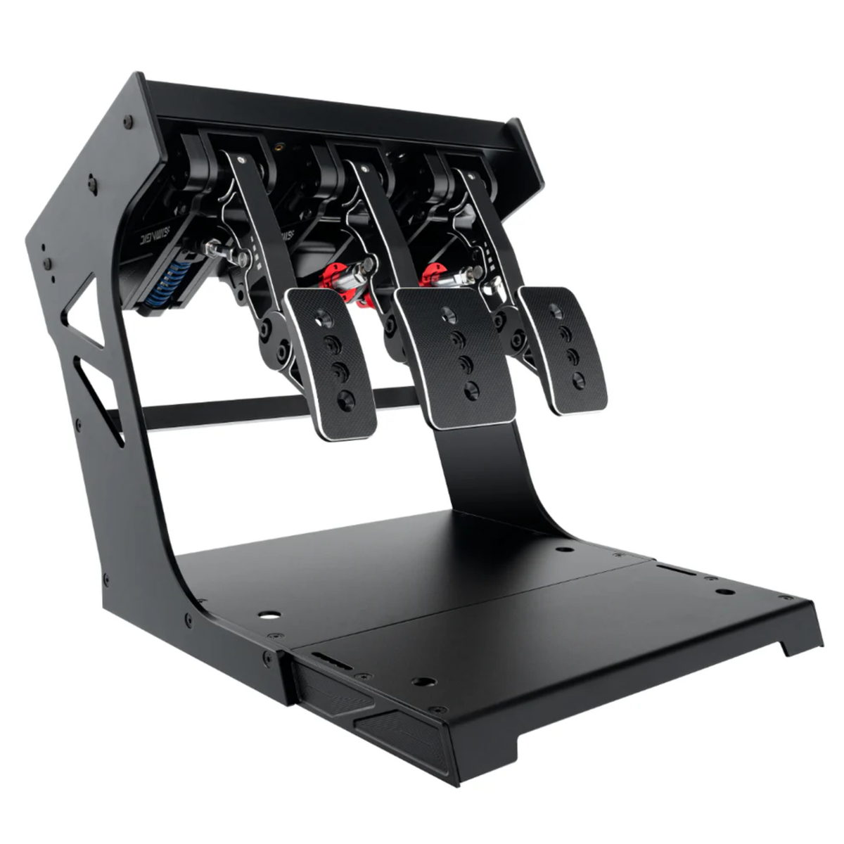 The Simagic P1000 Pedal Set 3 pedals inverted.