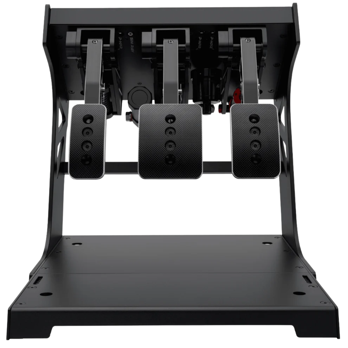 The Simagic P1000 RS Hydraulic Pedal Set 3 pedal inverted set.