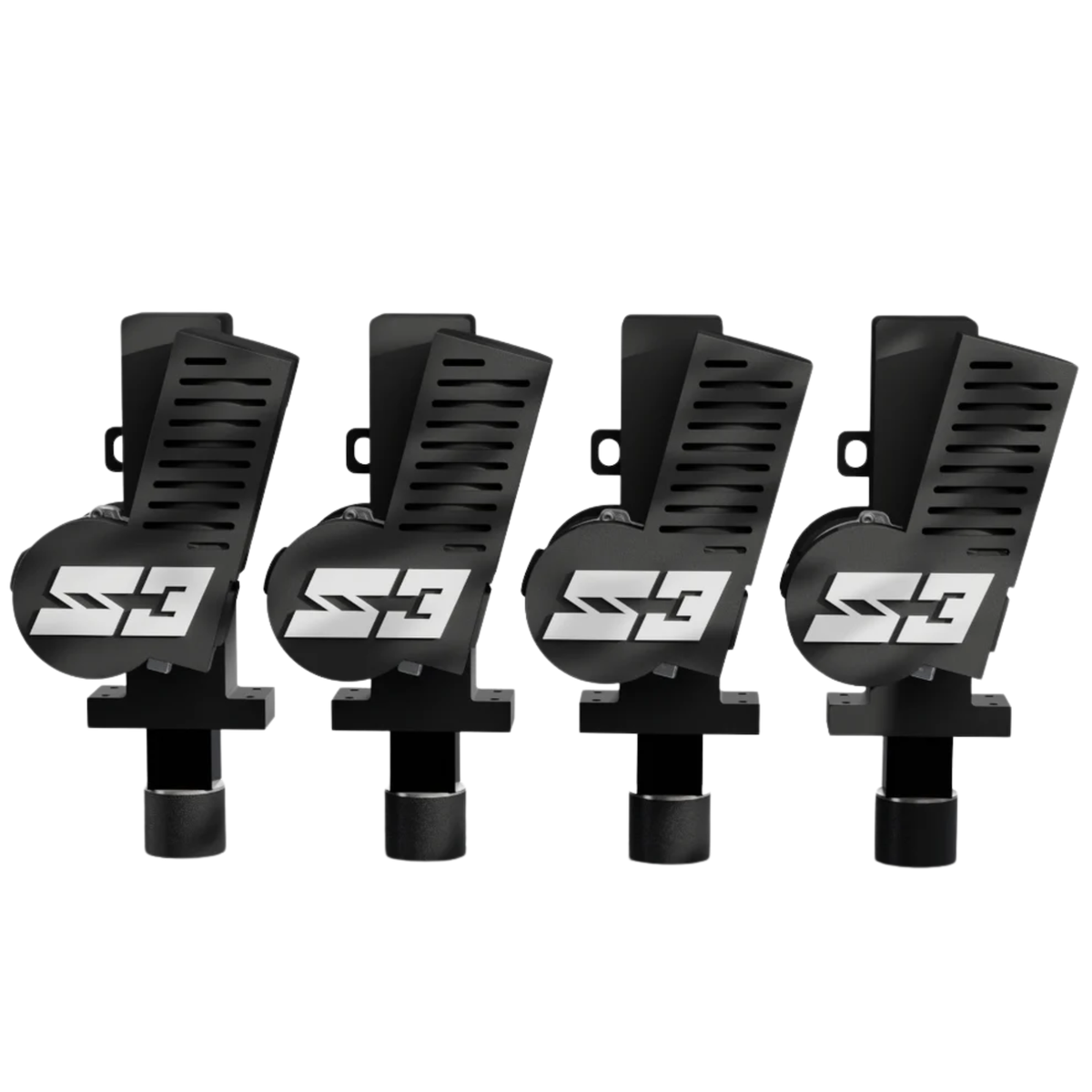 The four mounts used for the SimRig SR3 3DOF Motion System.