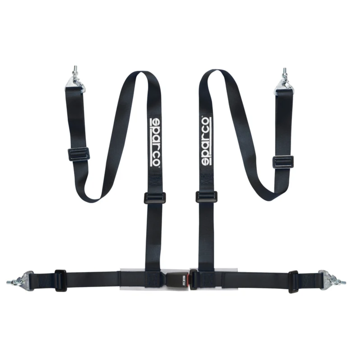 The black Sparco 2 Inch 4-Point Snap-In Street Harness.