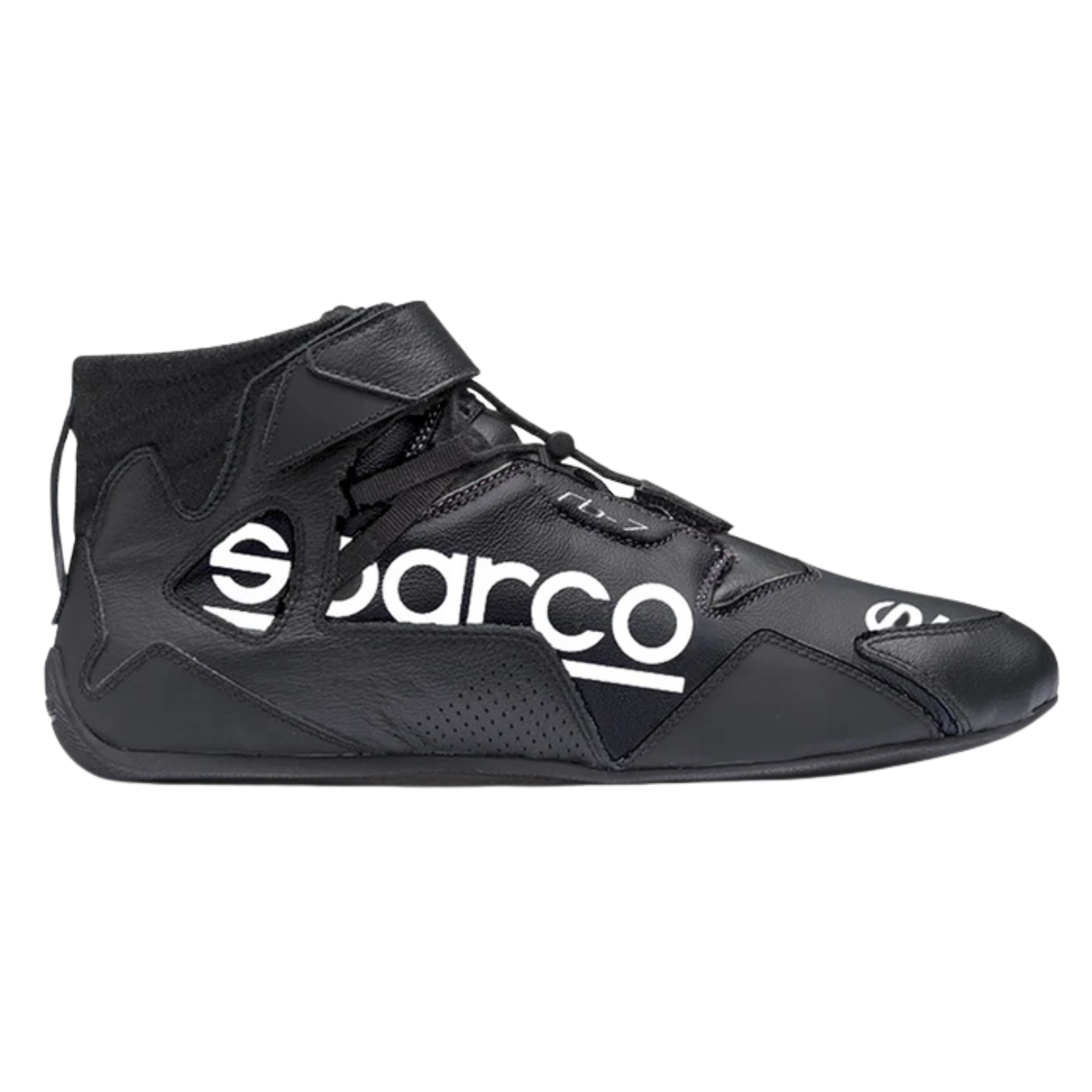 The black and white Sparco Apex RB-7 Racing Shoes.