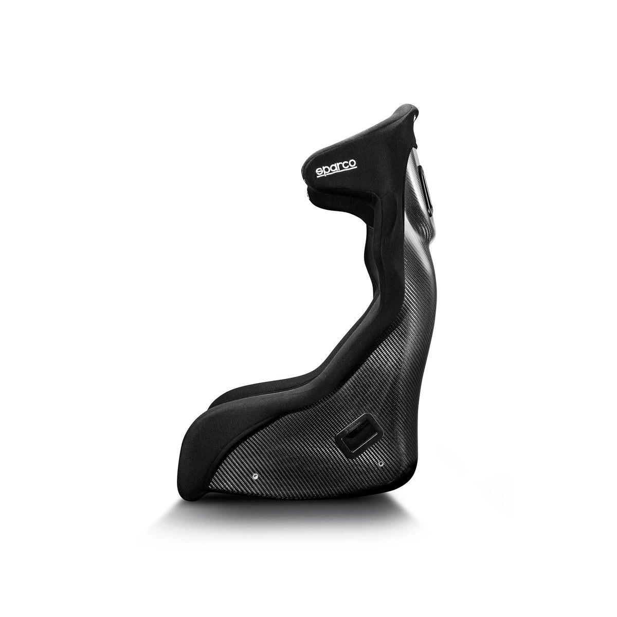 The side of the Sparco Circuit Carbon Racing Seat.