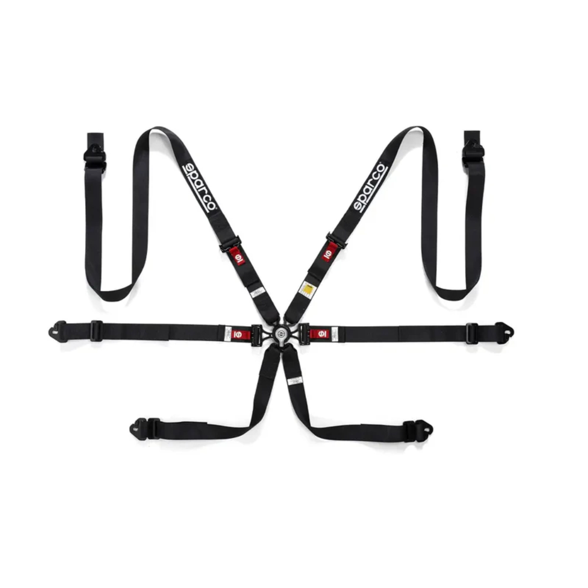 The black Sparco Comp H-2 Endurance Aluminum Racing Harness.