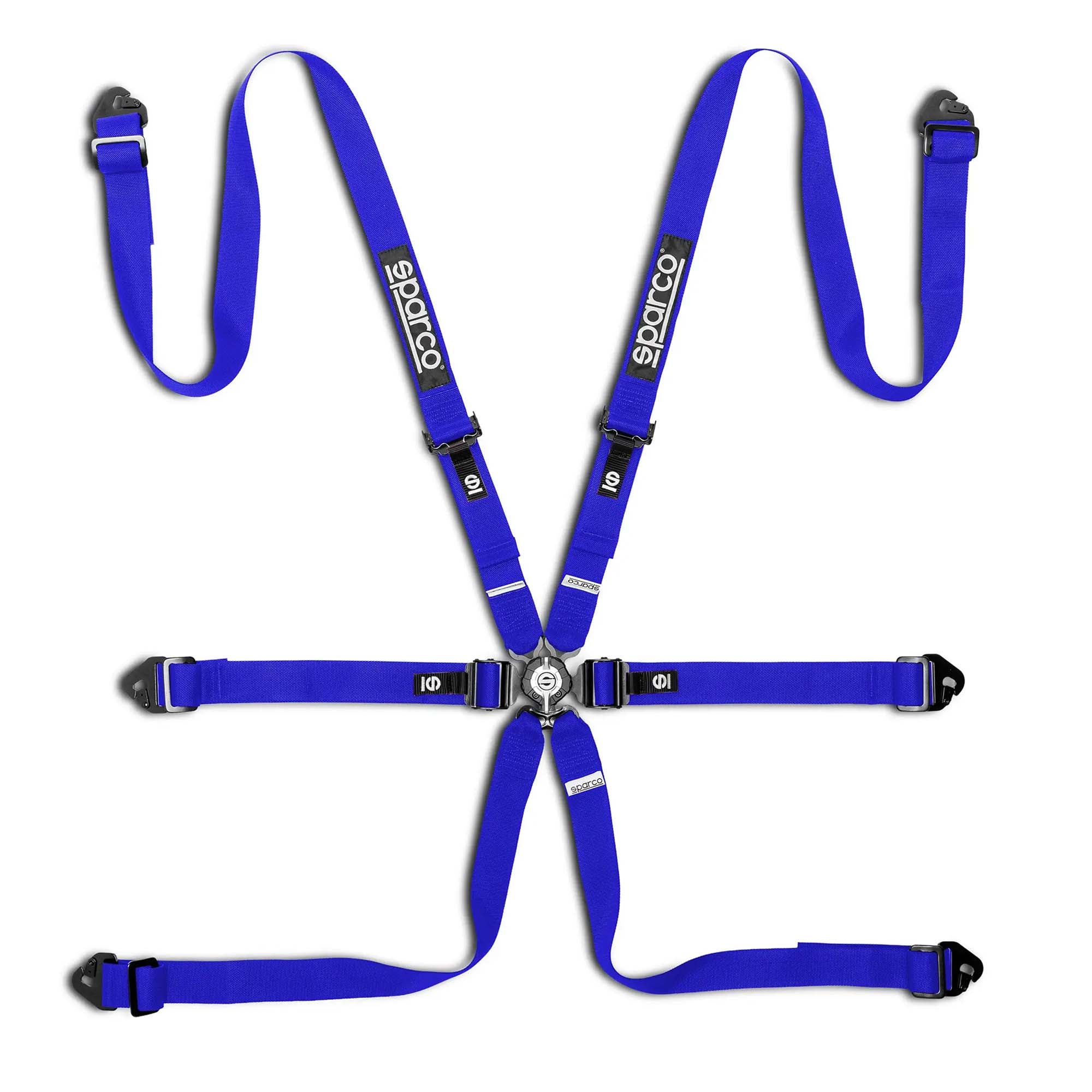 The blue Sparco Comp H-2 Endurance Racing Harness.