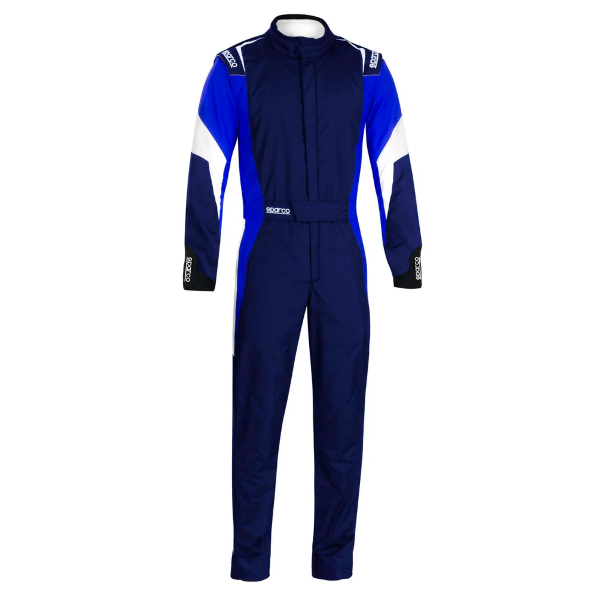 The navy, blue and white Sparco Competition Racing Suit - Boot Cut.