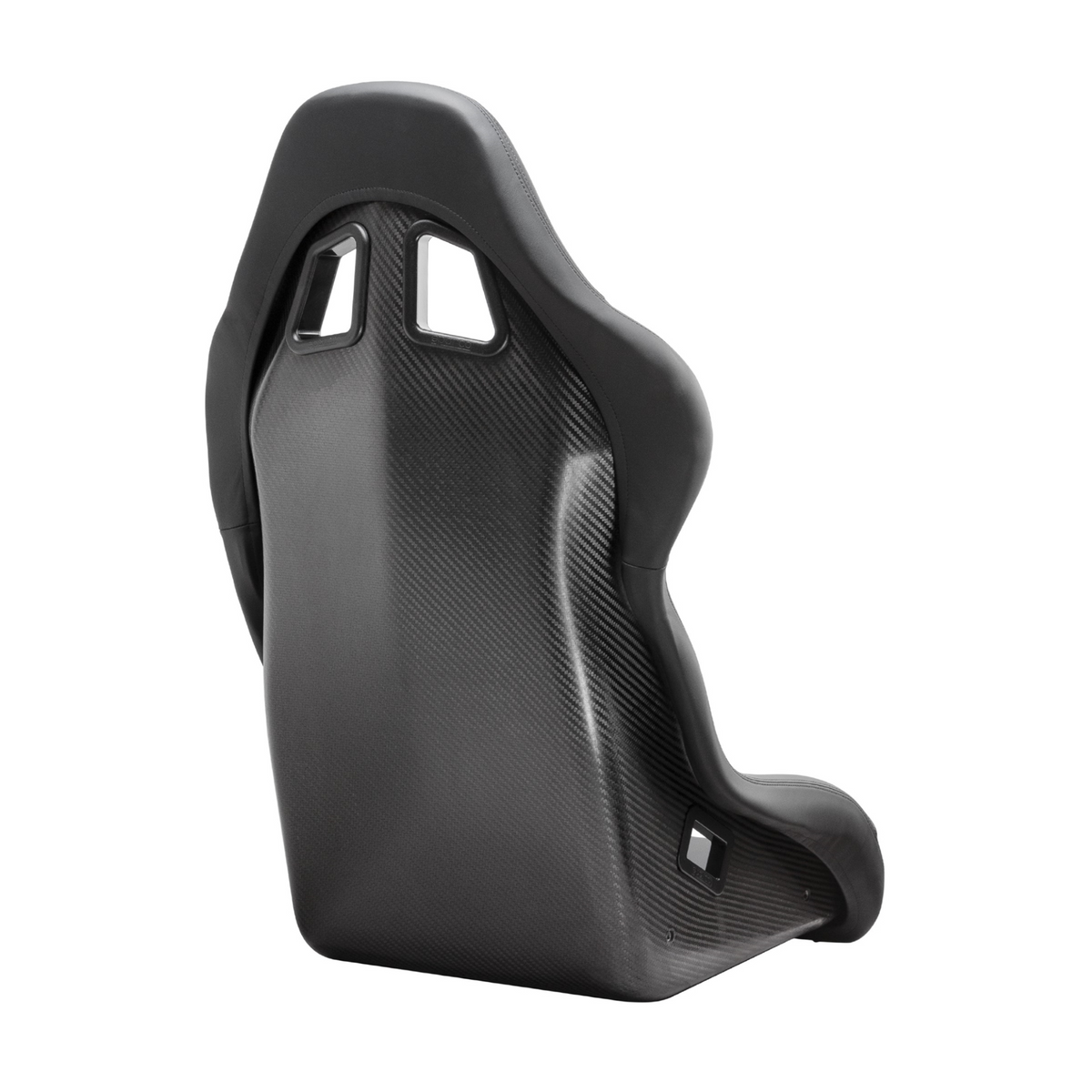 The back of the Sparco Evo Performance Carbon Racing Seat.