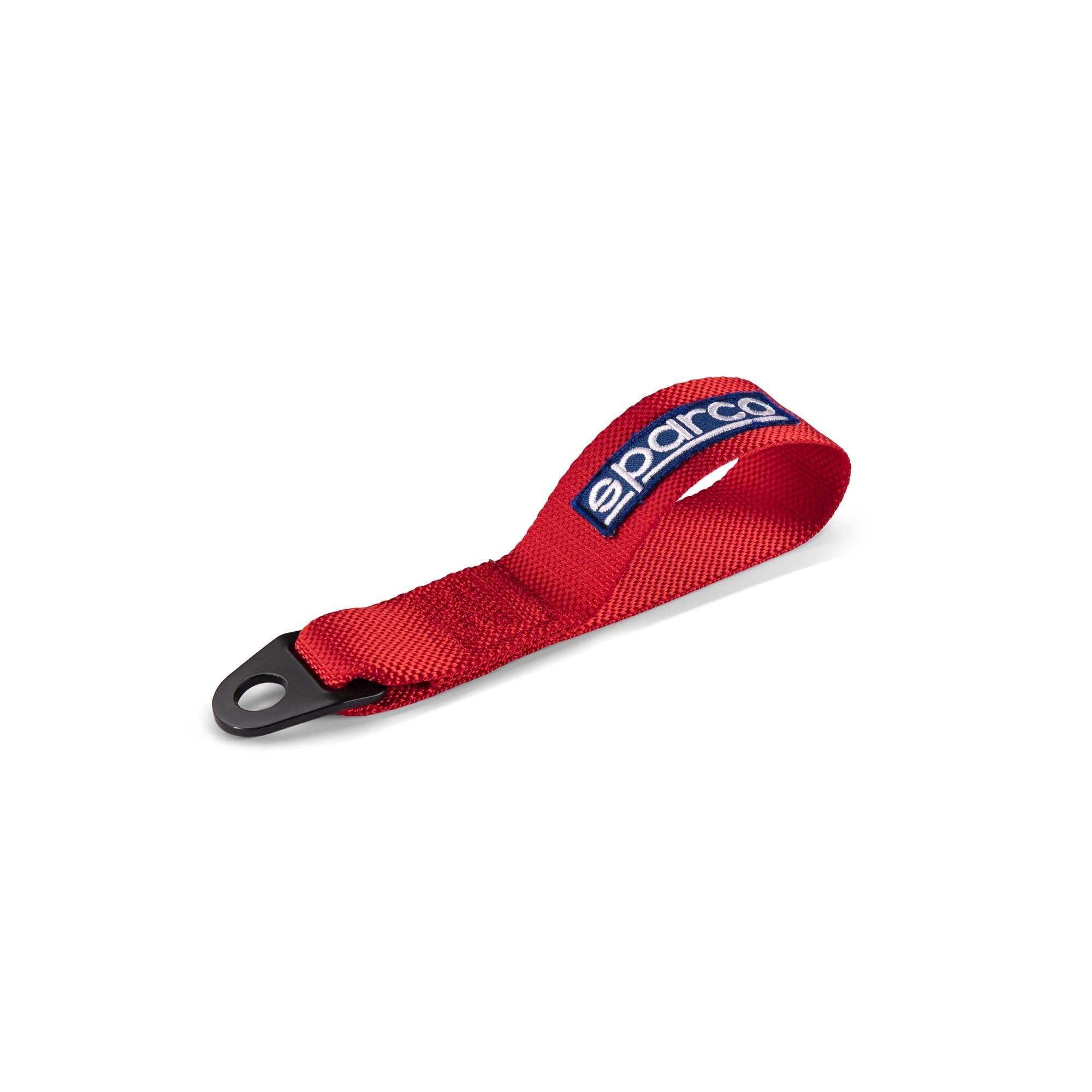 The red Sparco FIA Tow Strap.