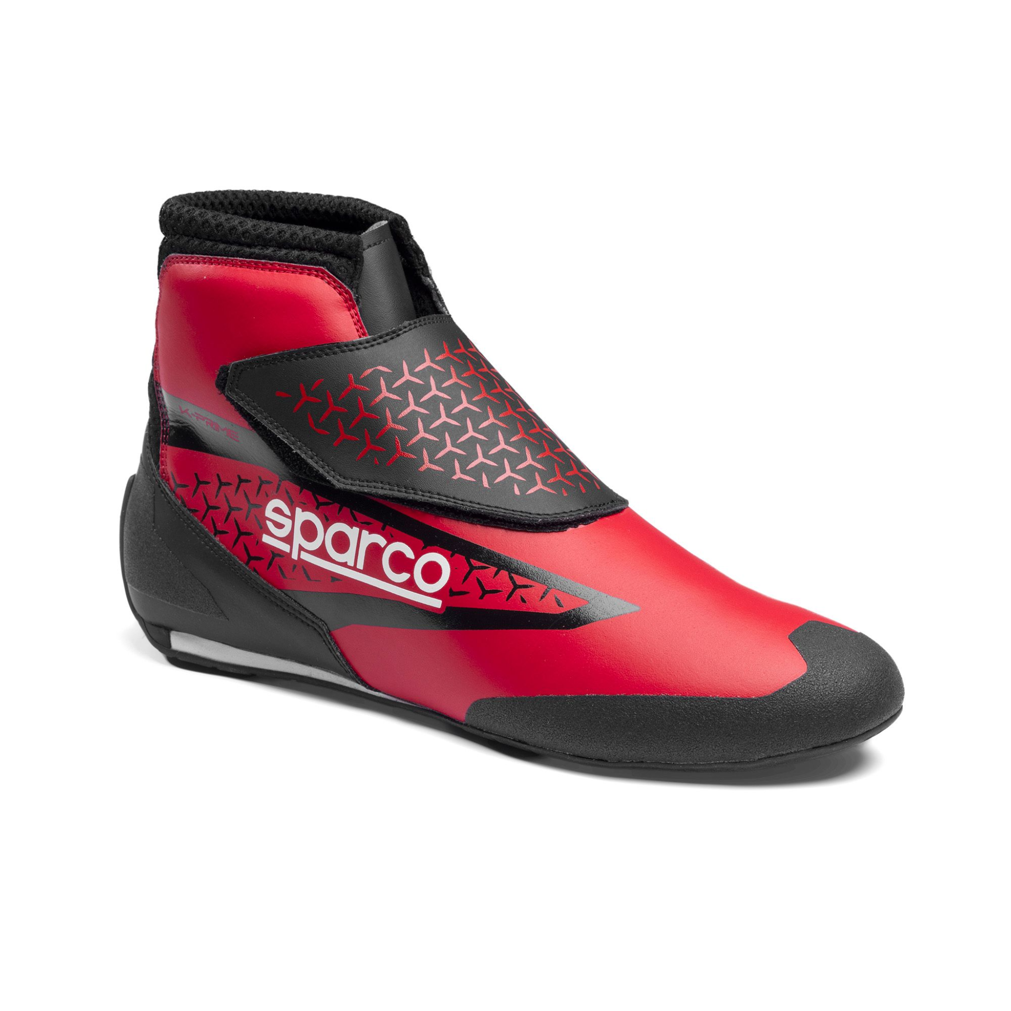 The red and black Sparco K-Prime Karting Shoes.