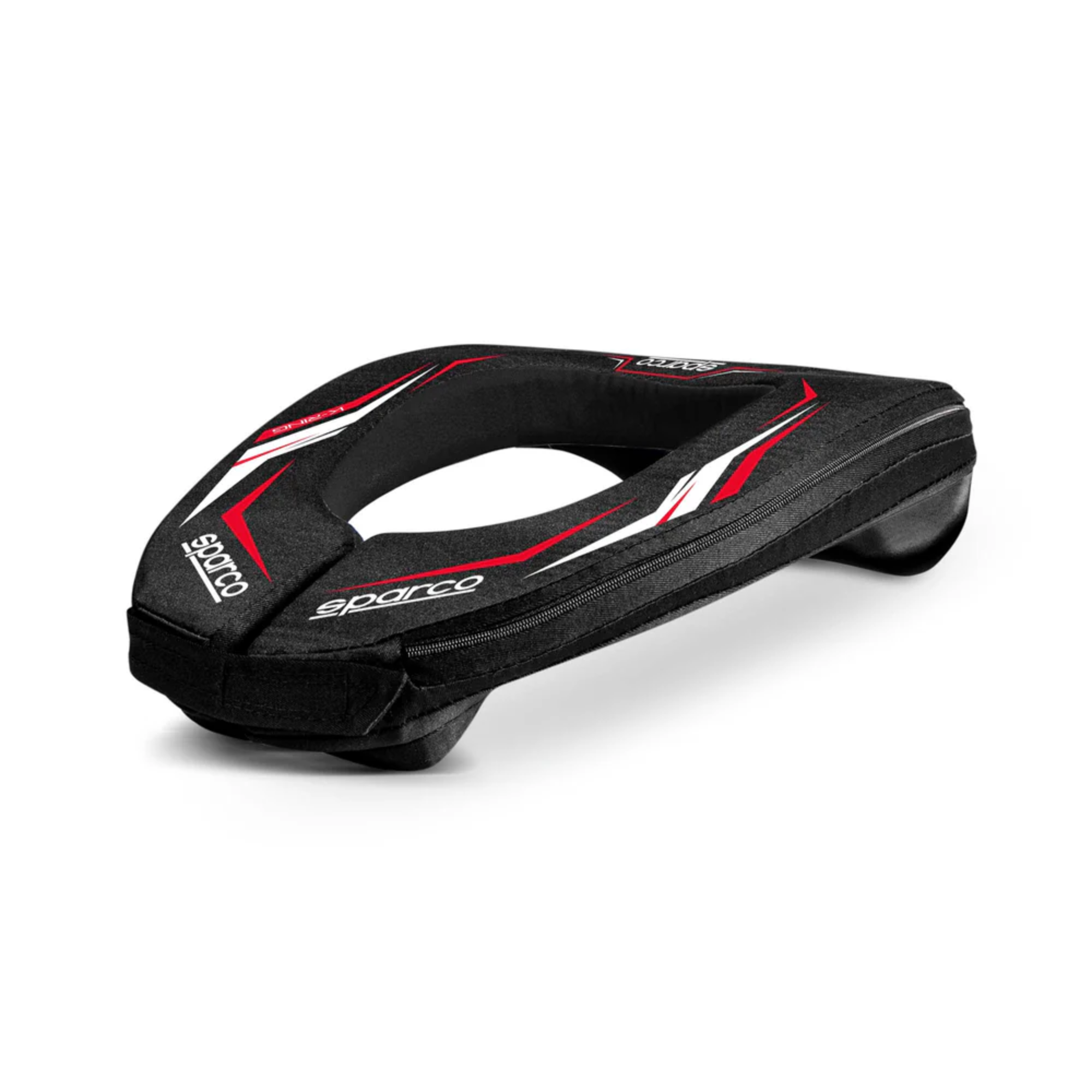 The black and red Sparco K-Ring Karting Helmet Support Collar from Sparco.