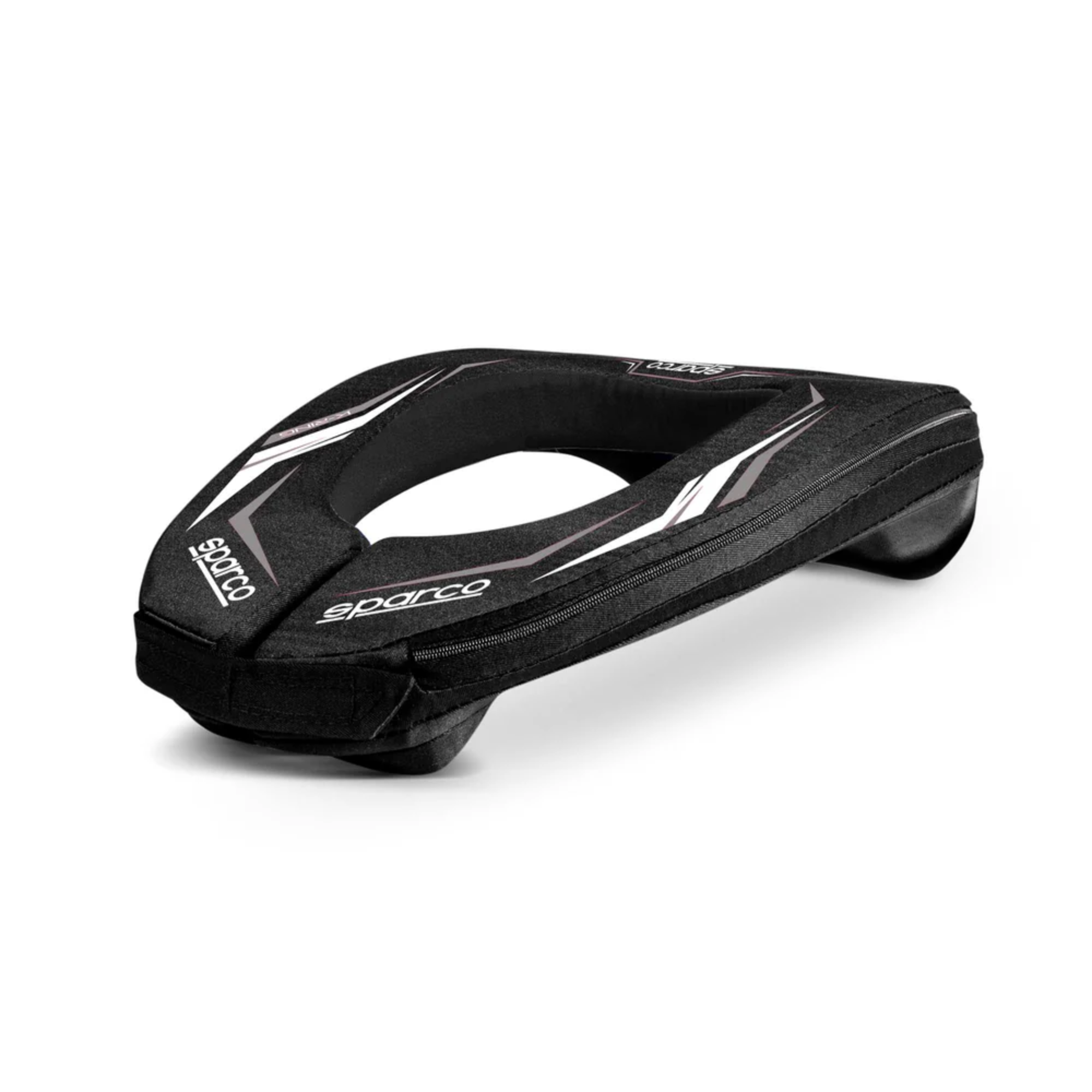 The black and white Sparco K-Ring Karting Helmet Support Collar from Sparco.