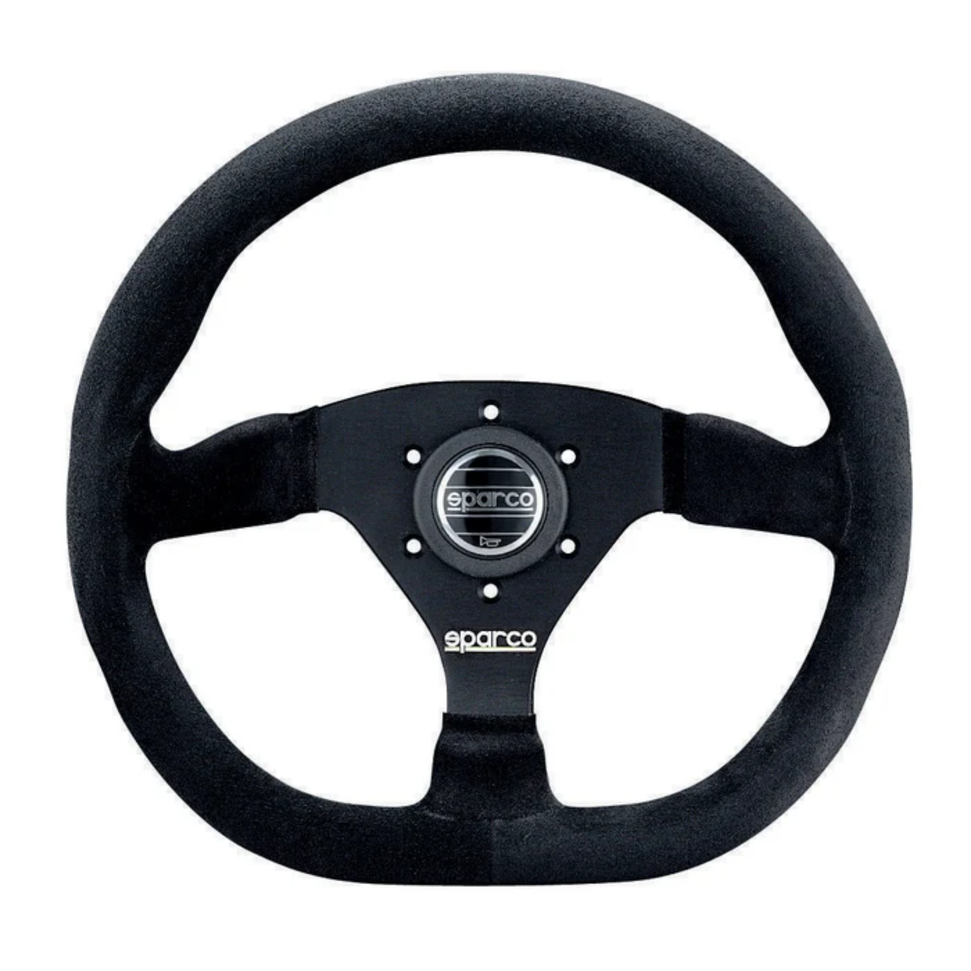 The black suede Sparco L360 Steering Wheel.