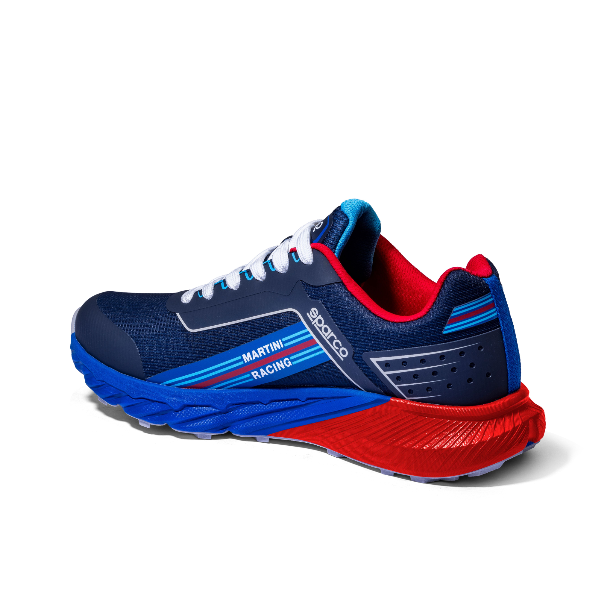 The inside arch of the Sparco Martini Racing S-Park Work Shoes.