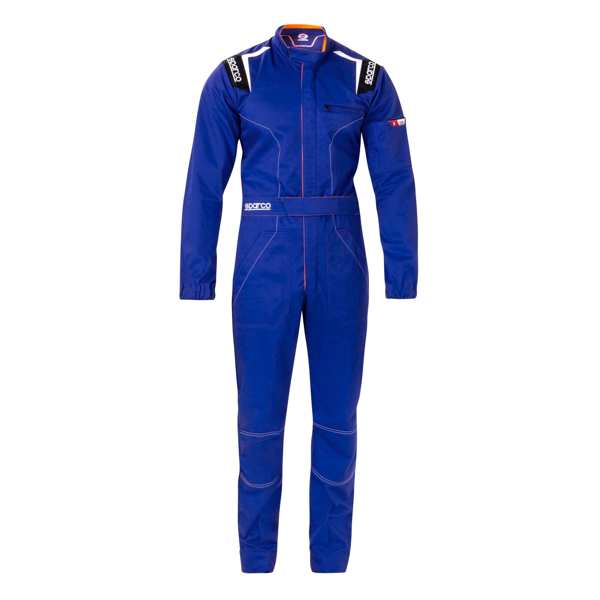 The blue Sparco MS-4 Mechanics Coveralls.
