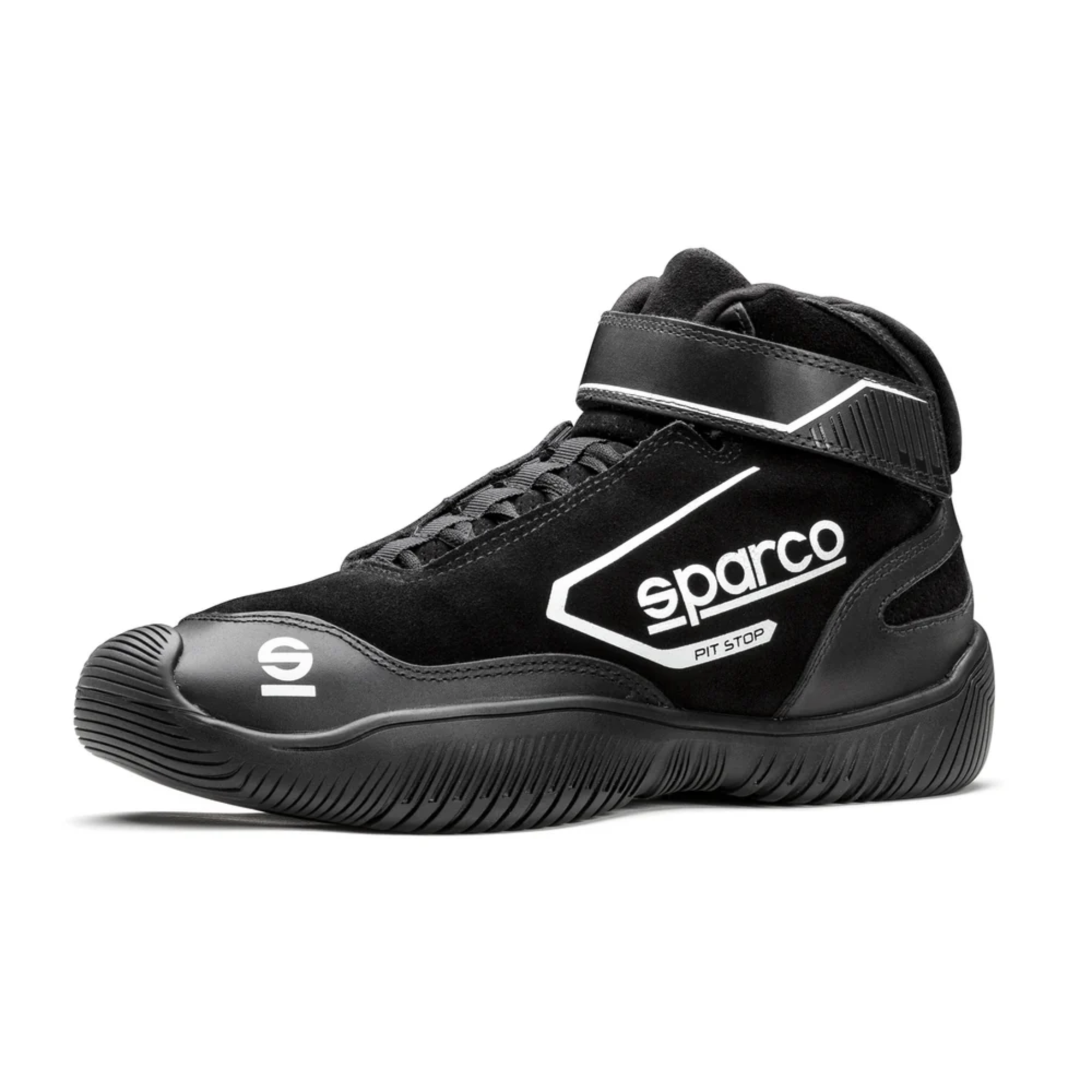 The black Sparco Pit Stop Crew Shoes.