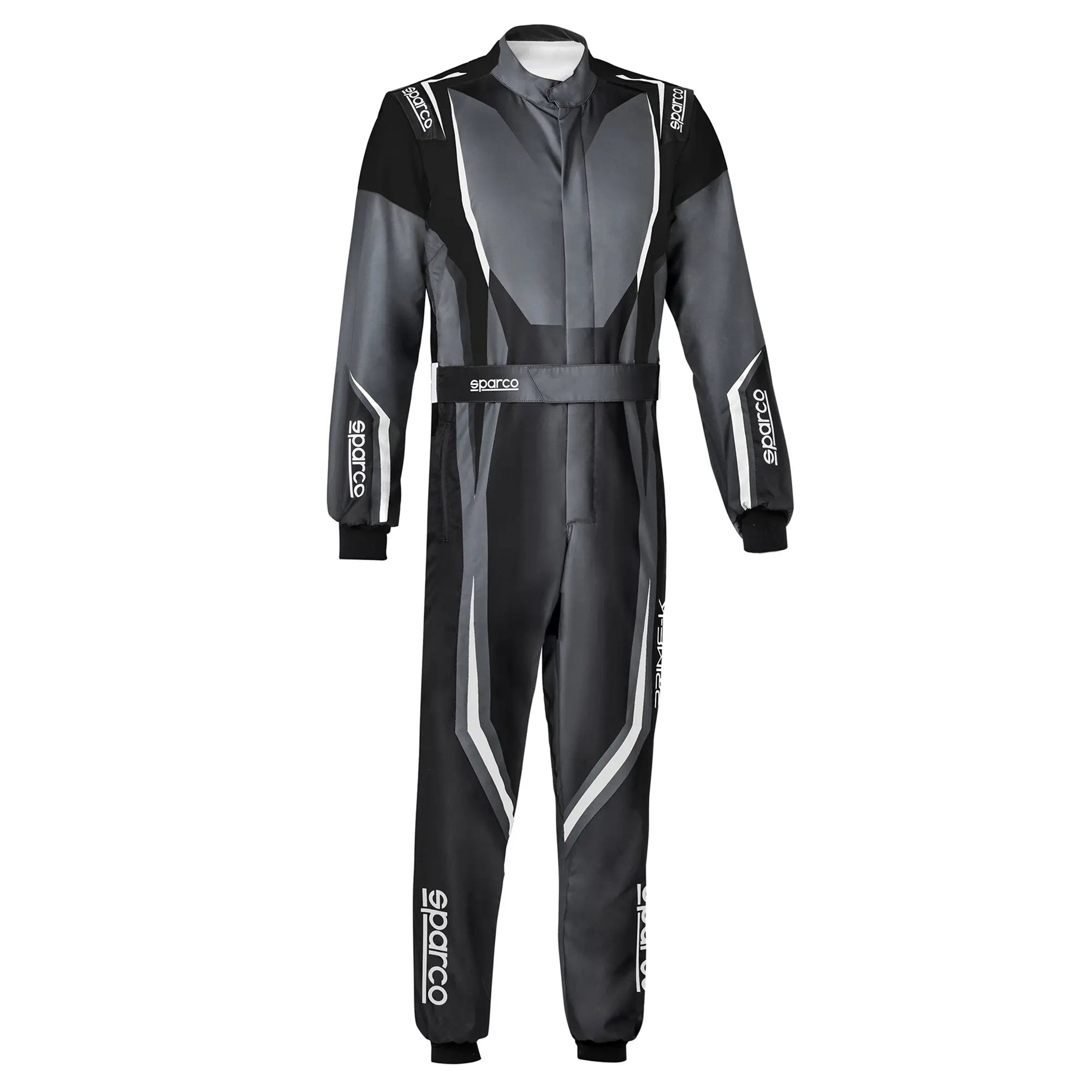 The grey and black Sparco Prime K Advanced Kart Racing Suit.