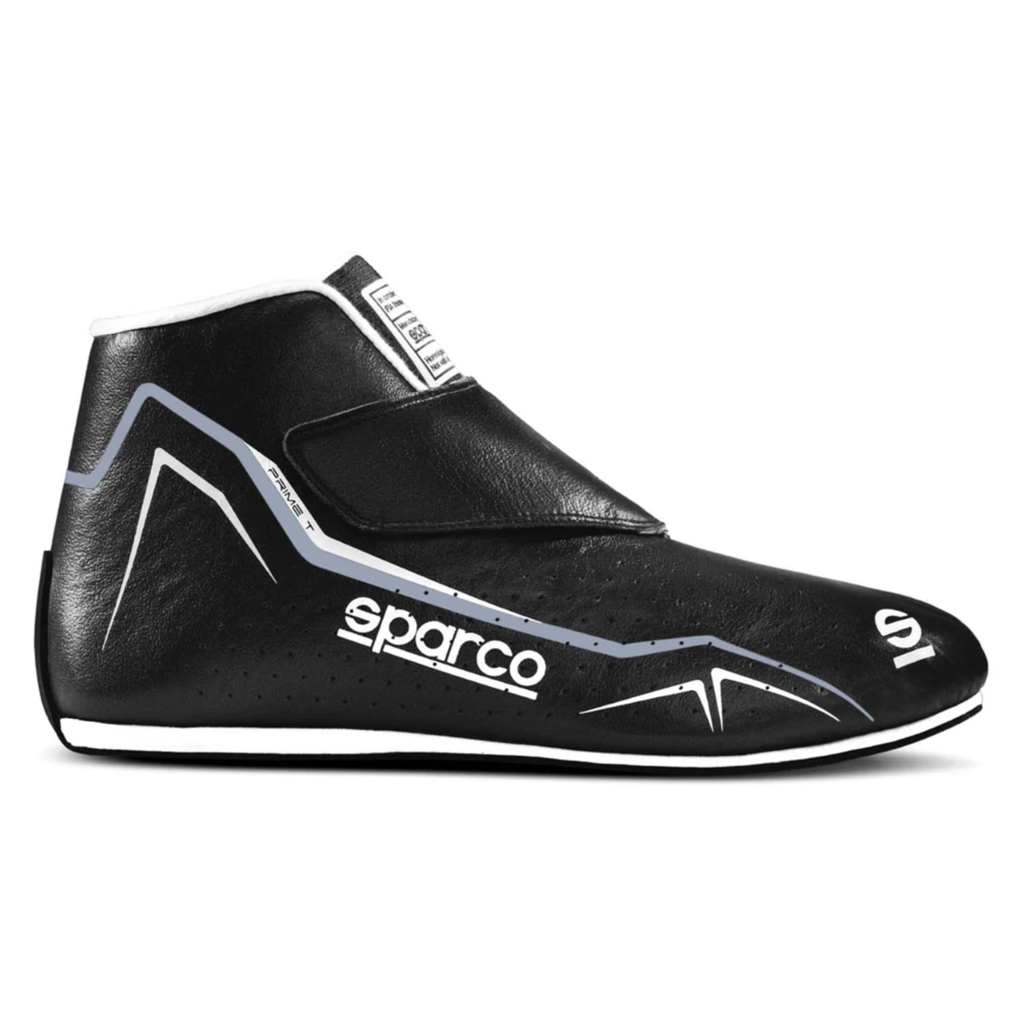The black and white Sparco Prime-T Racing Shoes.