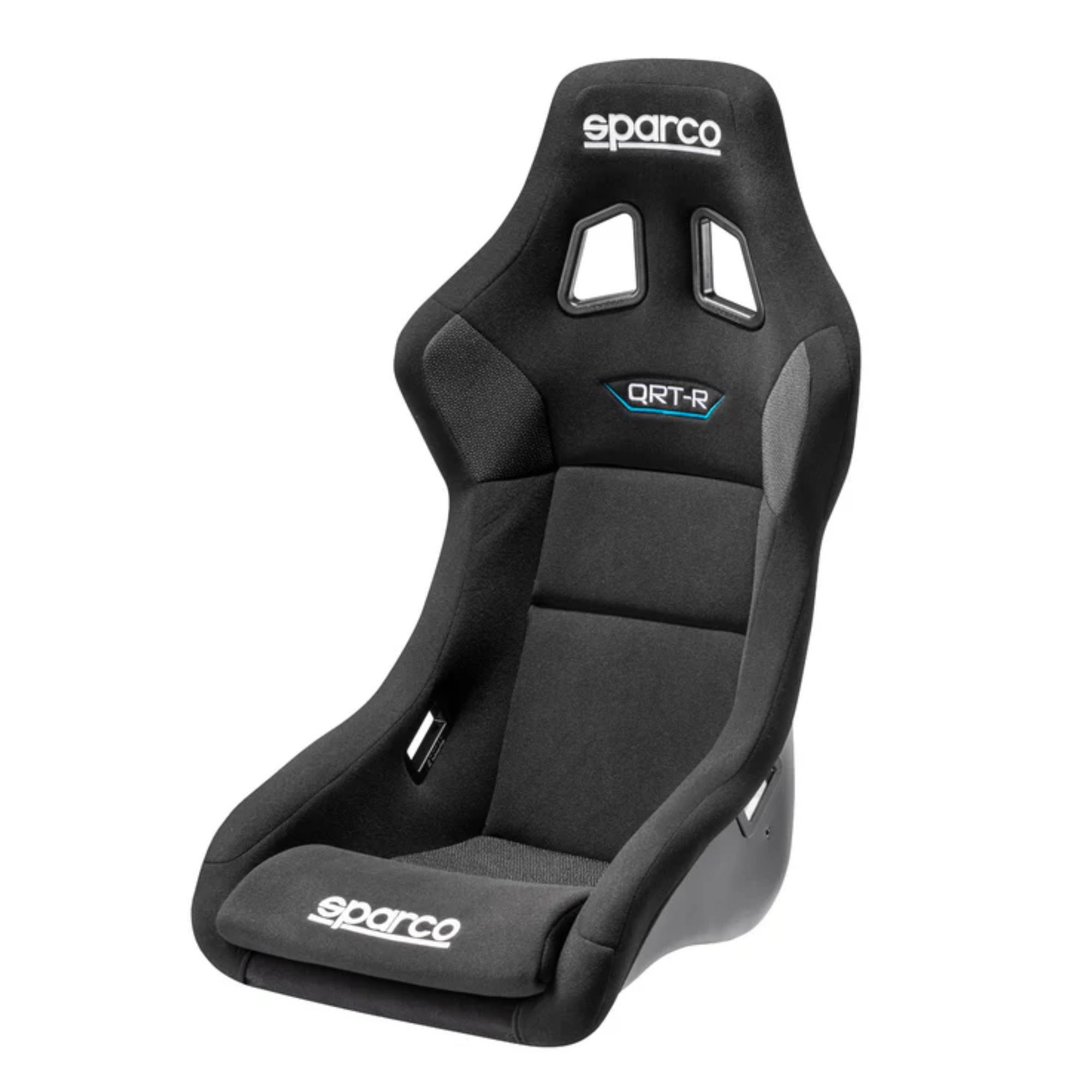 The black Sparco QRT-R X Fiberglass Racing Seat.