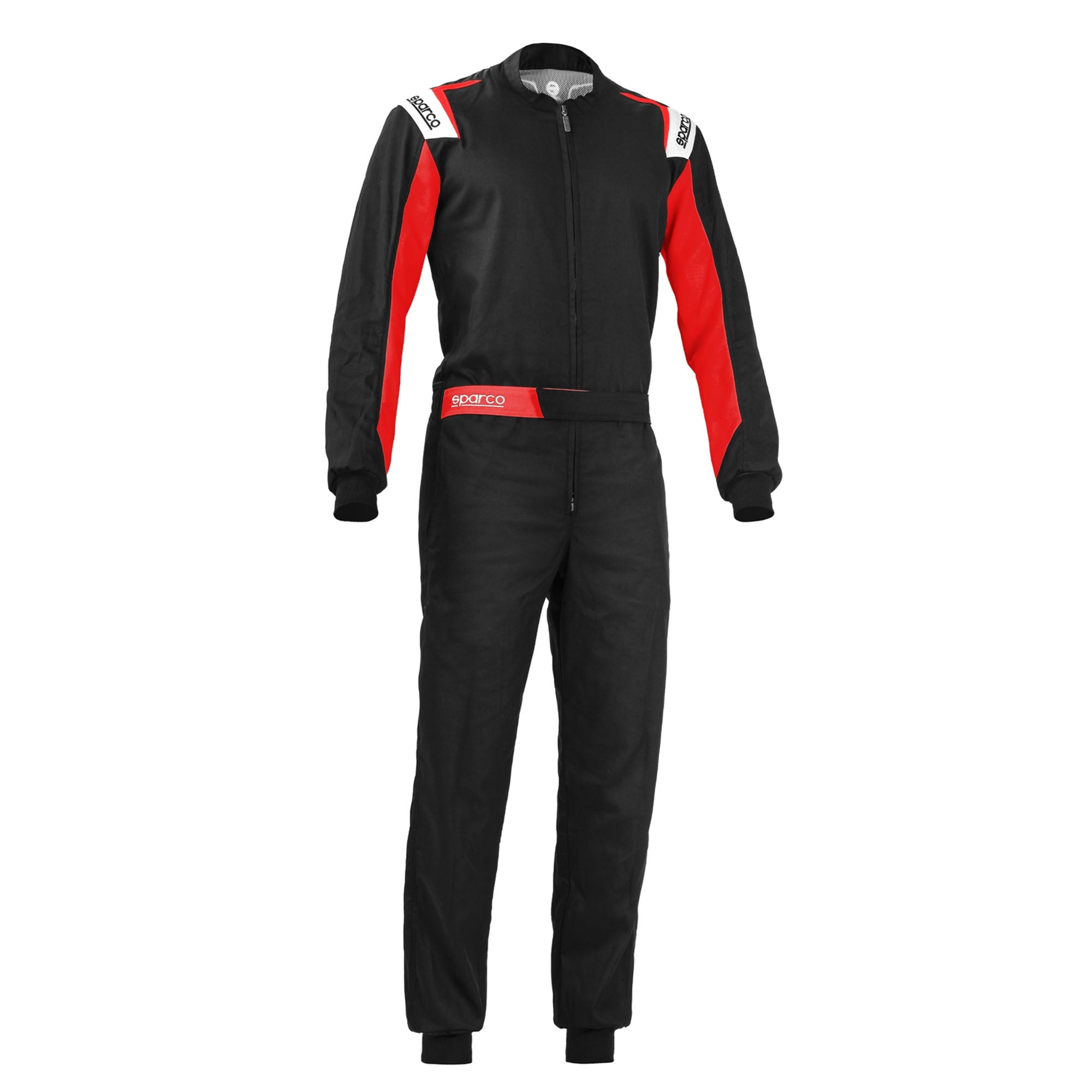 The black and red Sparco Rookie Youth Kart Racing Suit.