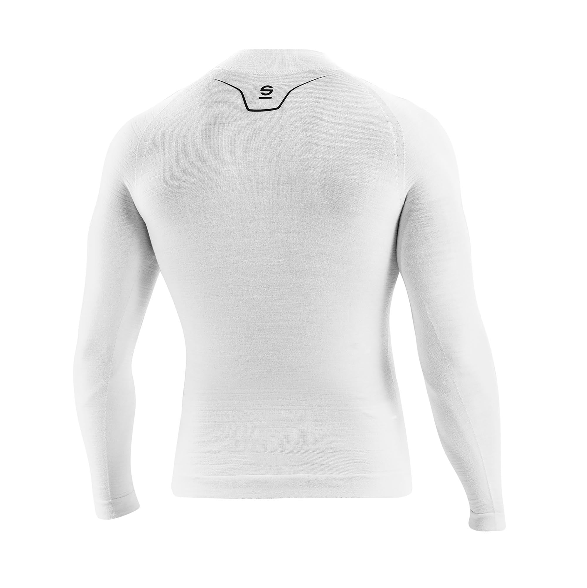 The back of the white Sparco RW-11 Evo Racing Undershirt.