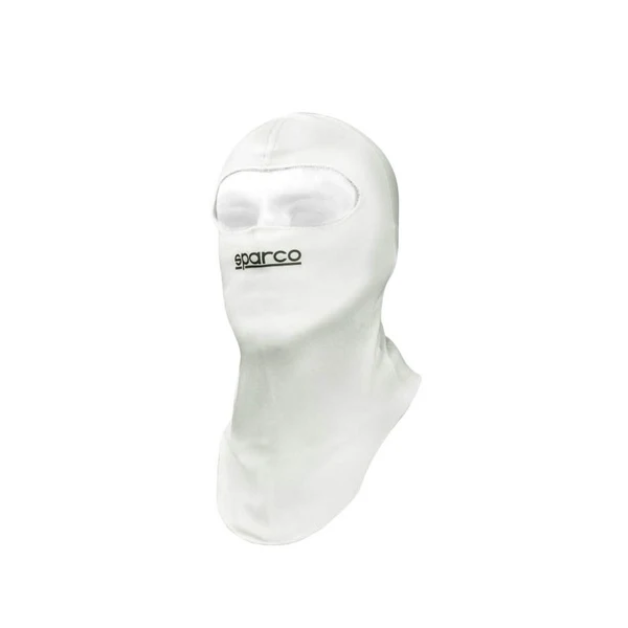 The white Sparco RW-4 Nomex Balaclava.