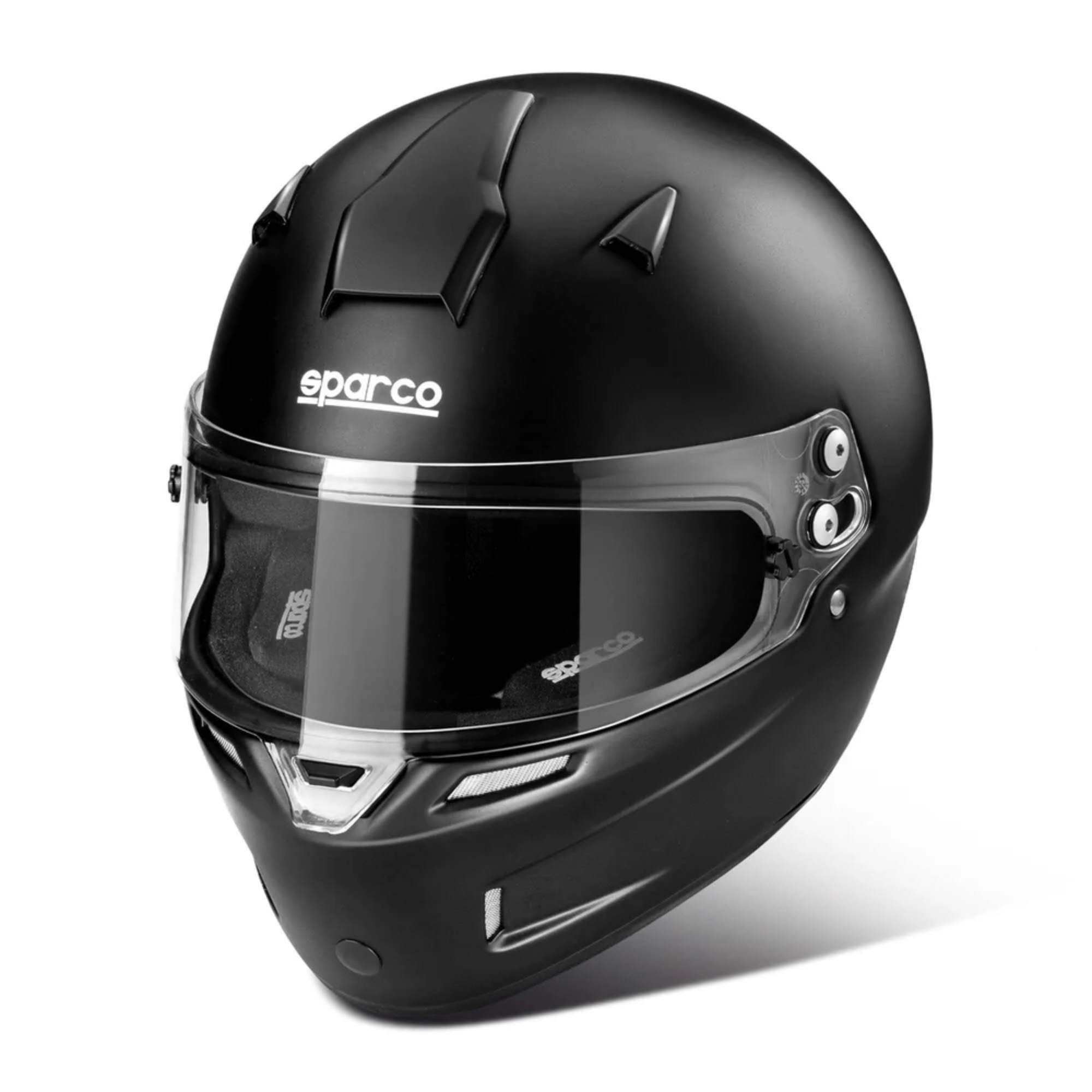 The flat black Sparco Sky KF-5W K2015 Karting Helmet from Sparco.