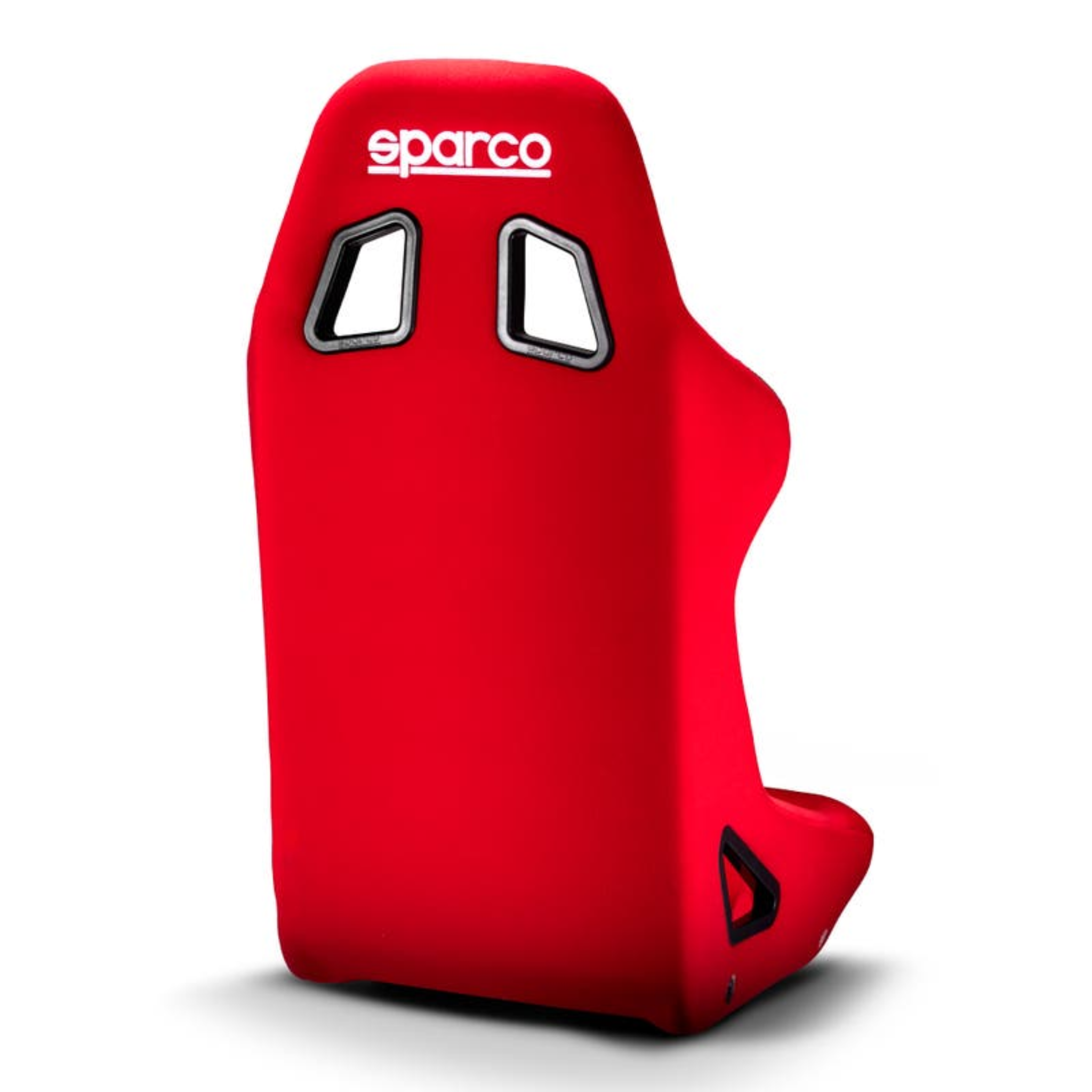 The back of the red Sparco Sprint+ Racing Seat at an angle.
