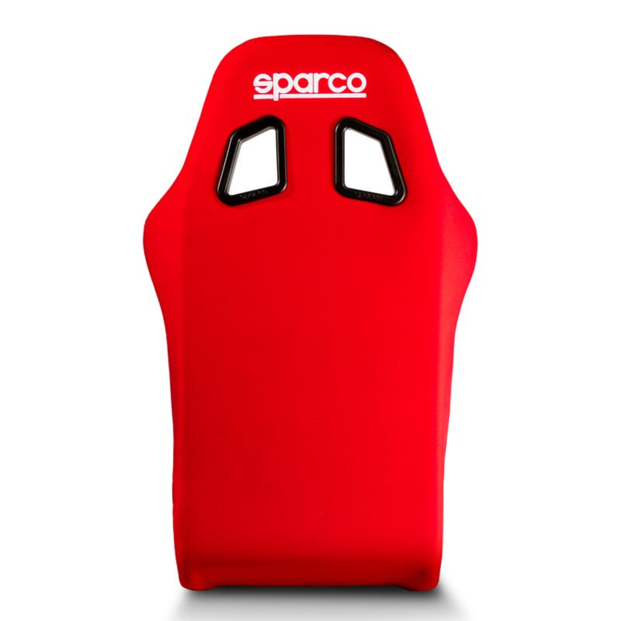 The back of the red Sparco Sprint+ Racing Seat.