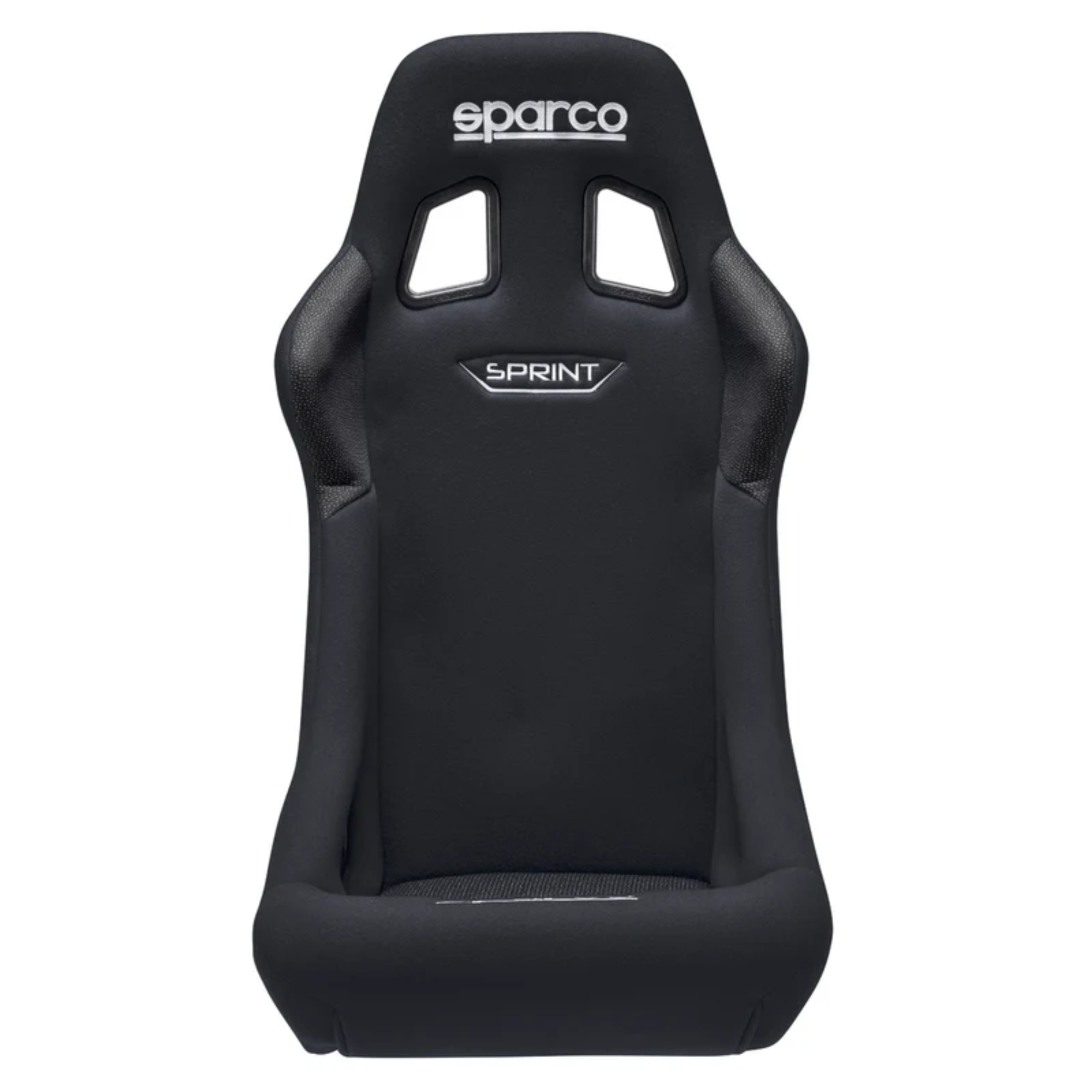 The front of the black Sparco Sprint Racing Seat.