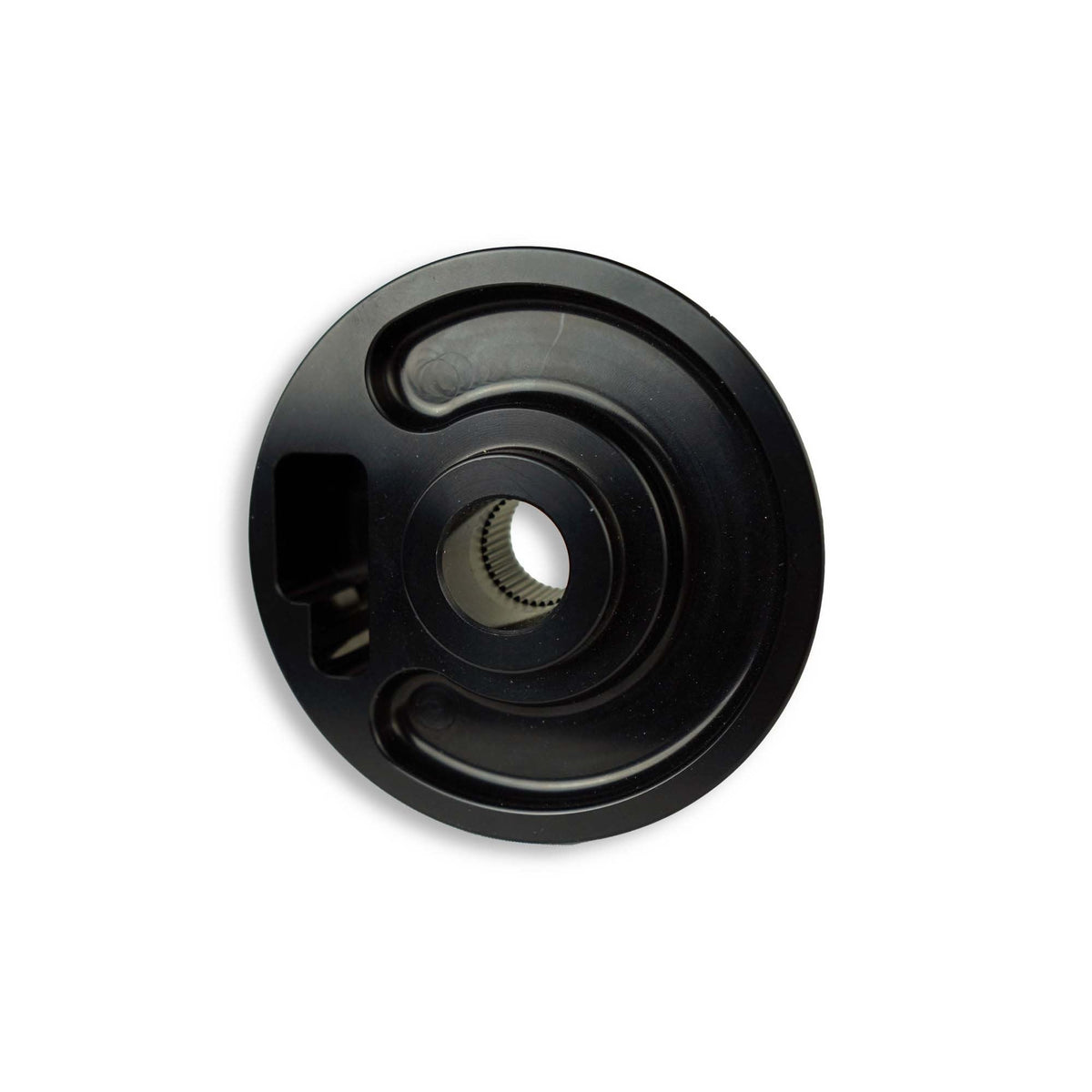 The back of the Sparco Steering Wheel Hub Adapter for the Polaris Slingshot.