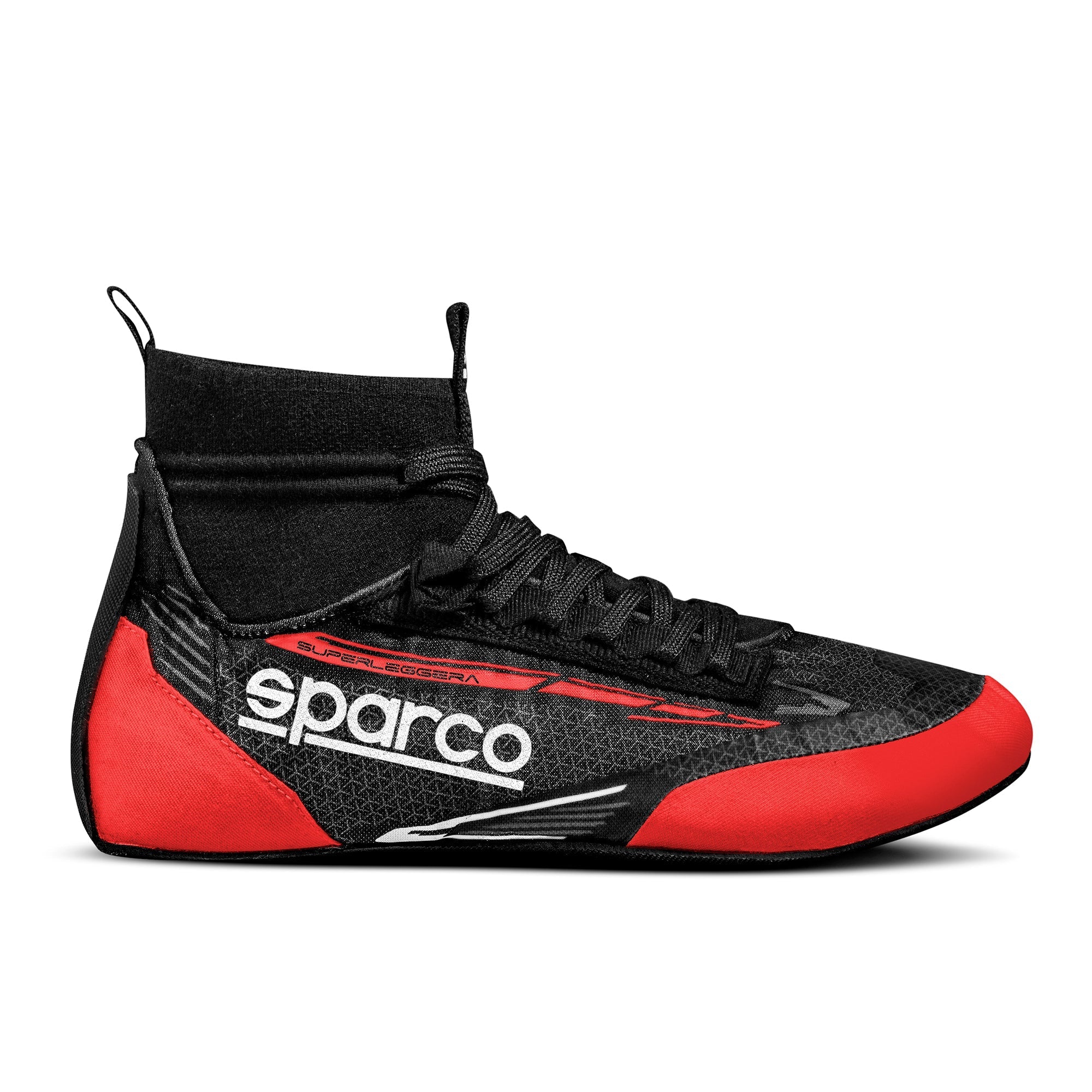 The black and red Sparco Superleggera Racing Shoes.