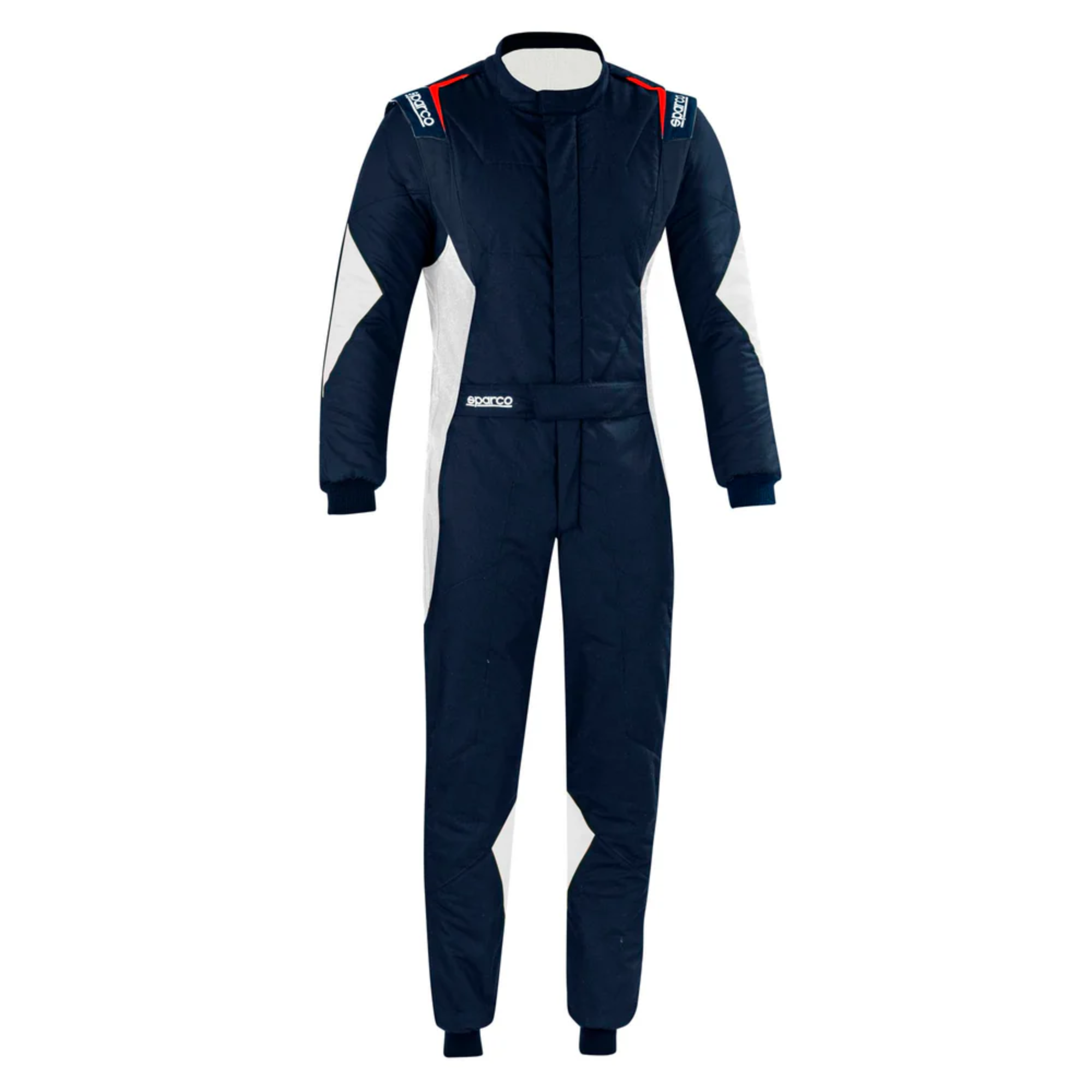 The navy and white Sparco Superleggera Racing Suit.
