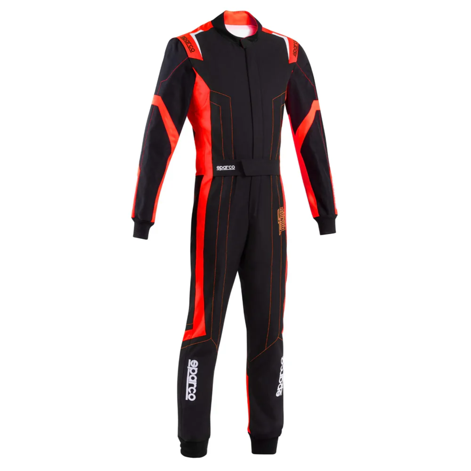 The black and red Sparco Thunder Advanced Kart Racing Suit from Sparco.