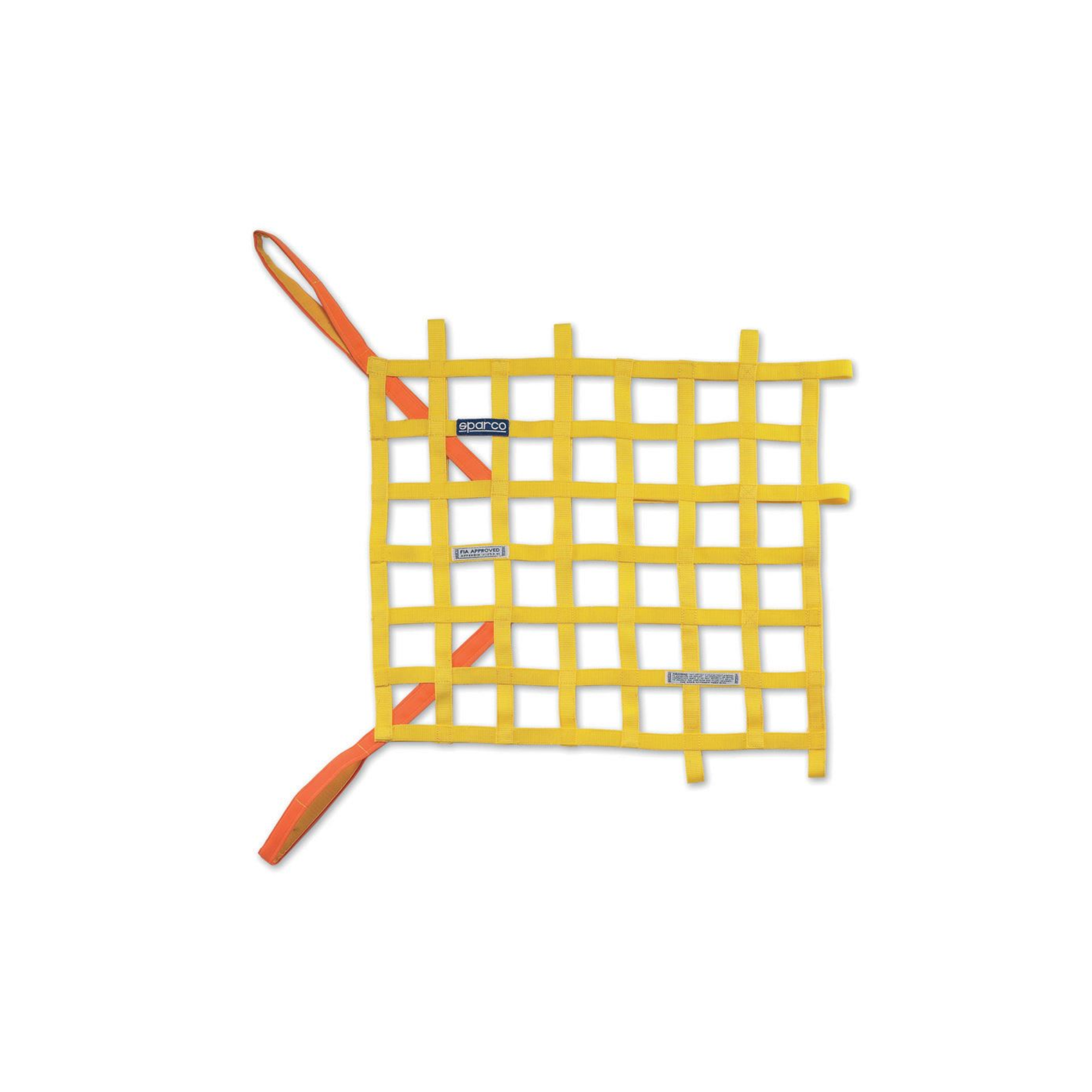 The yellow Sparco Window Net.
