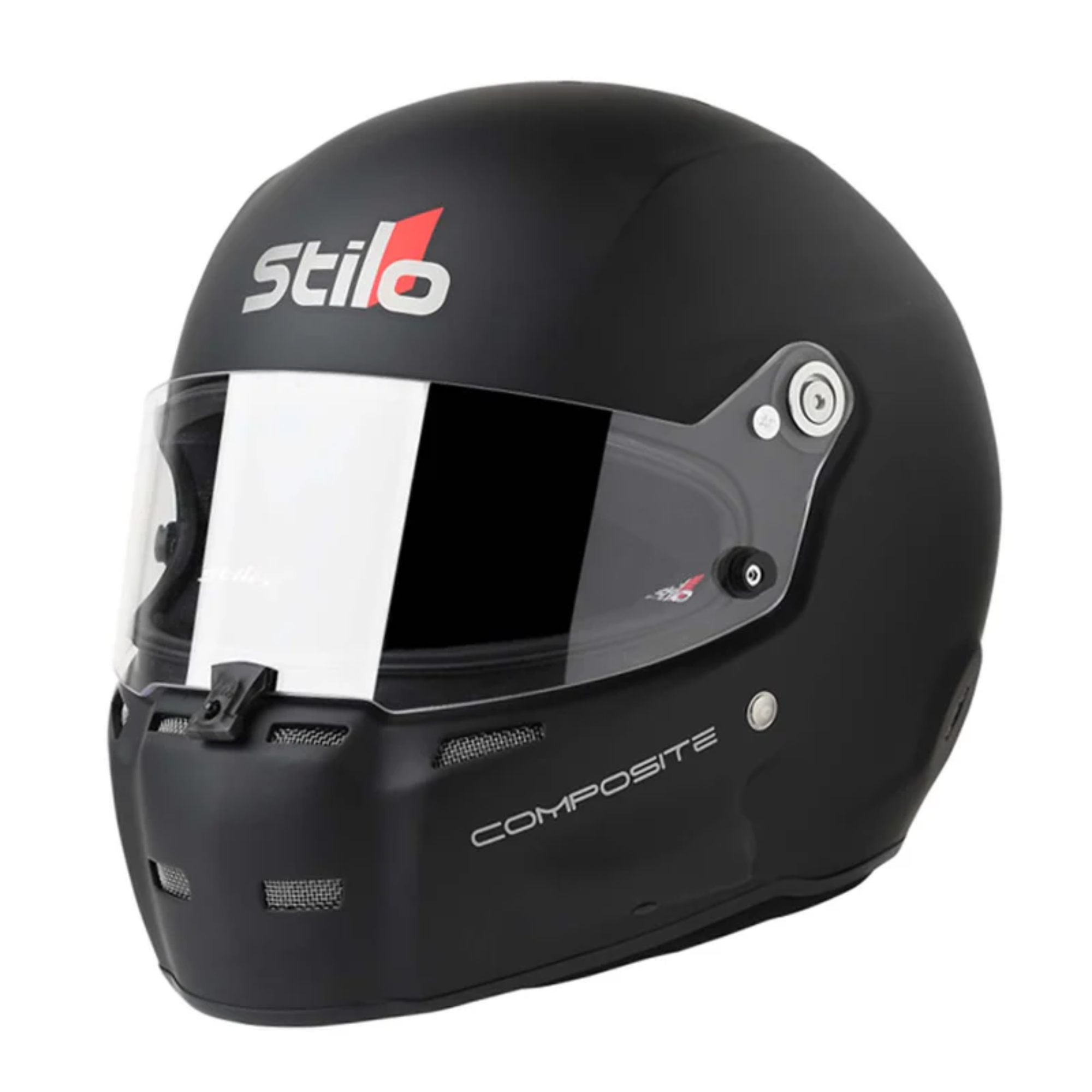 The flat black Stilo ST5 GT Composite SA2020/FIA8859 Helmet from Stilo.
