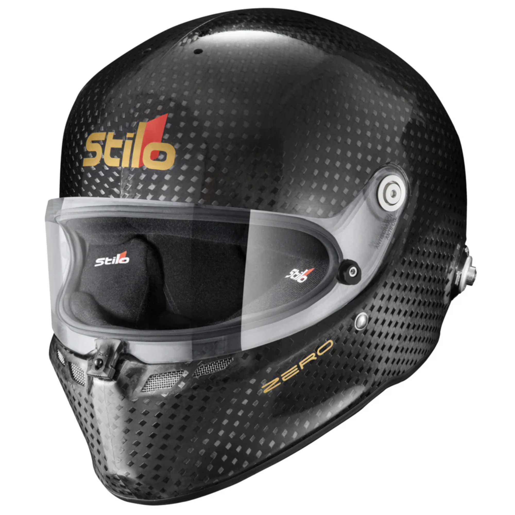 The black Stilo ST6 FN Zero FIA8860-2018 ABP Helmet.