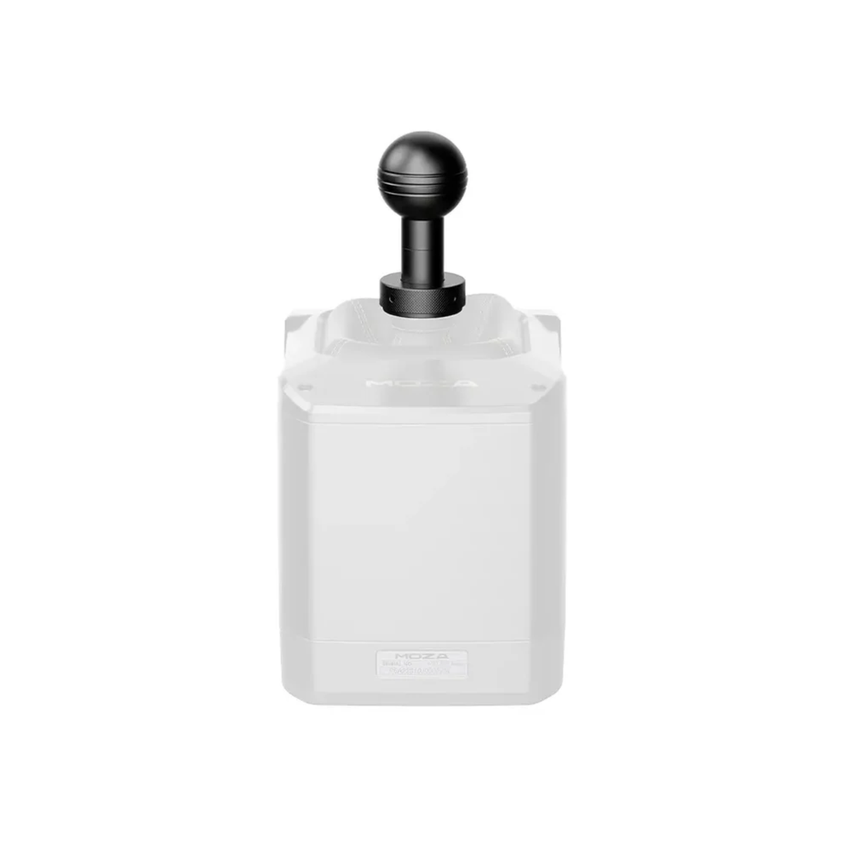 The ball Moza Racing Active Shifter Knob from the front.