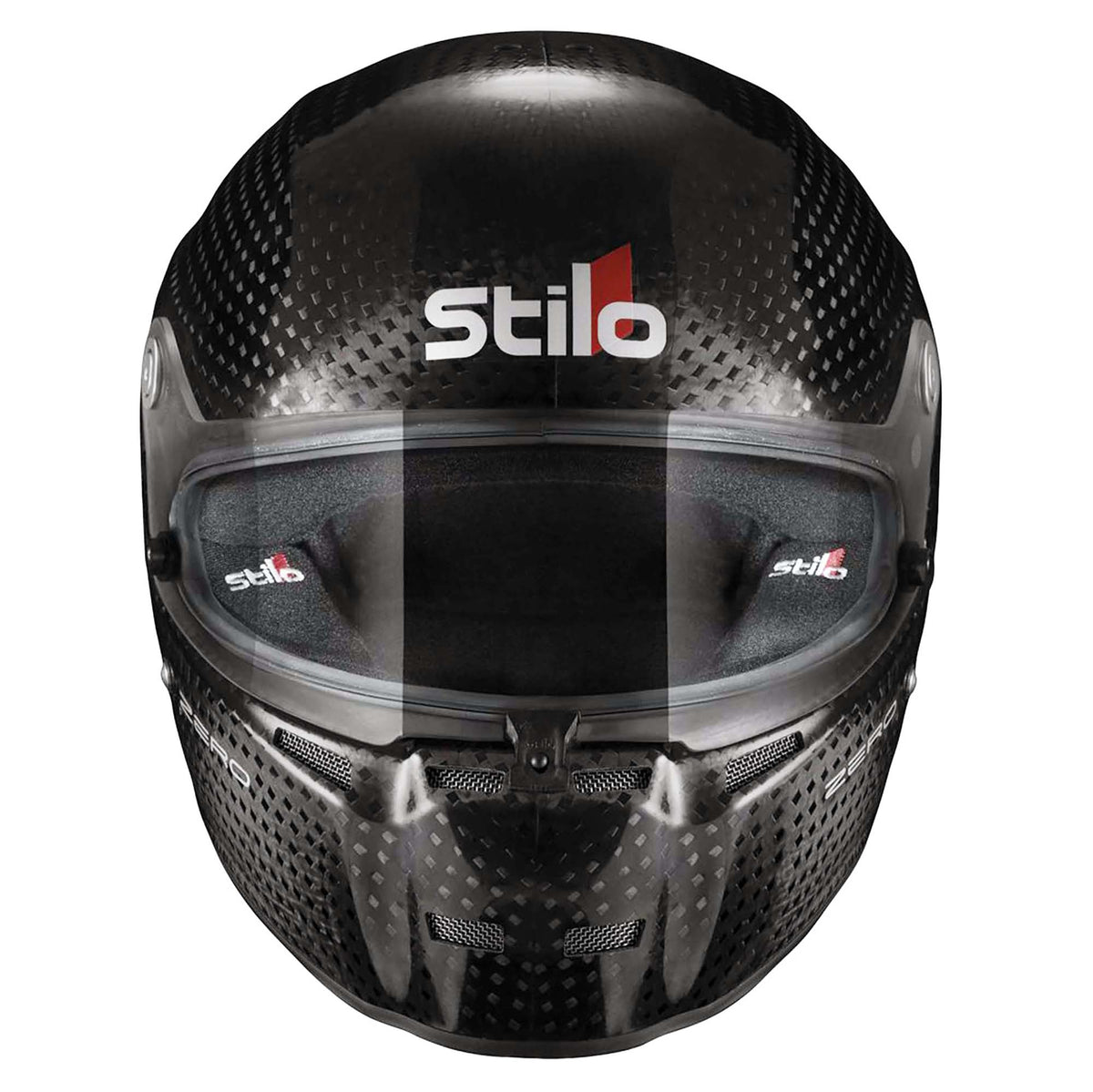 The front of the Stilo ST5 FN Zero FIA8860-2018 Helmet.