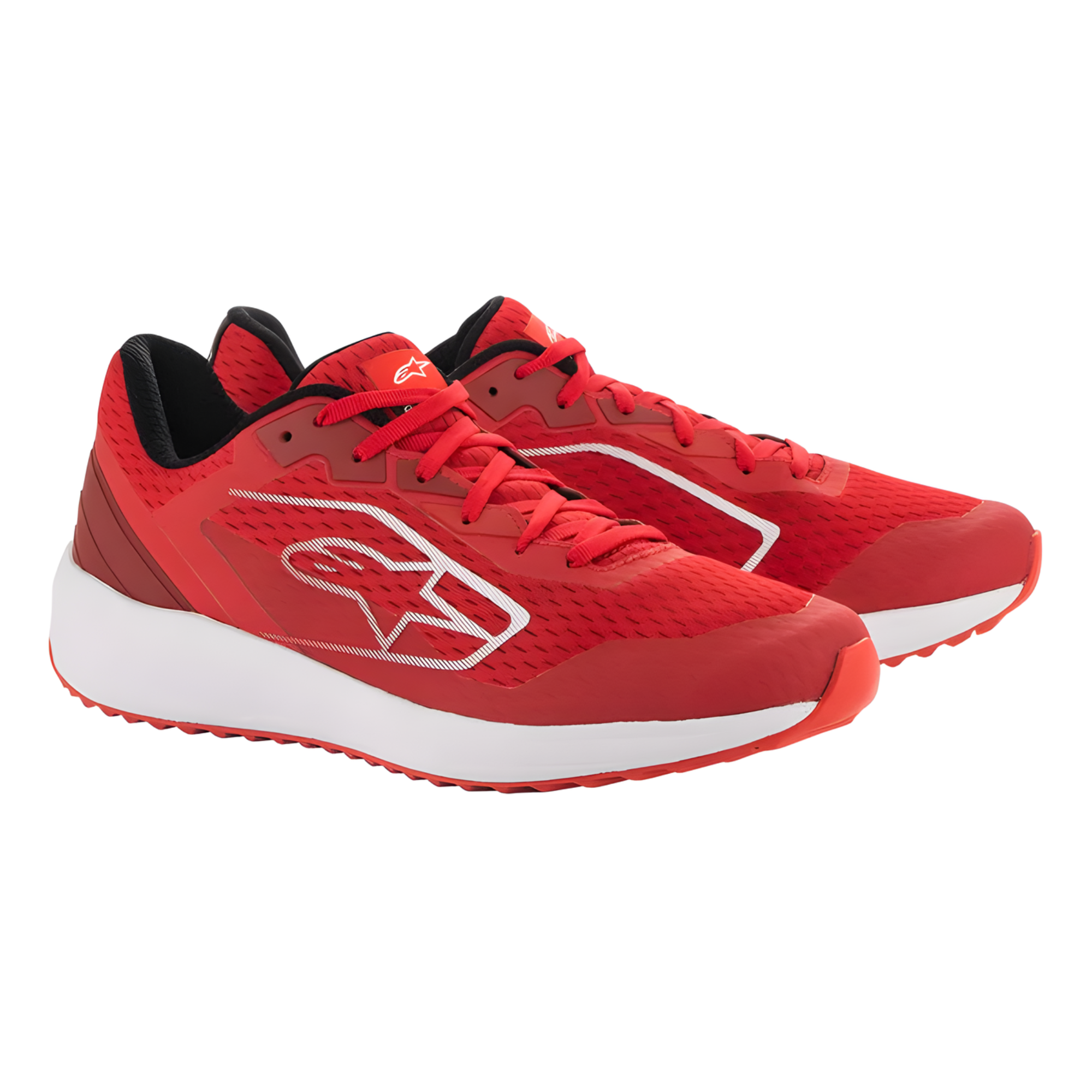 The red and white Alpinestars Meta Road Sport Shoes from Alpinestars.